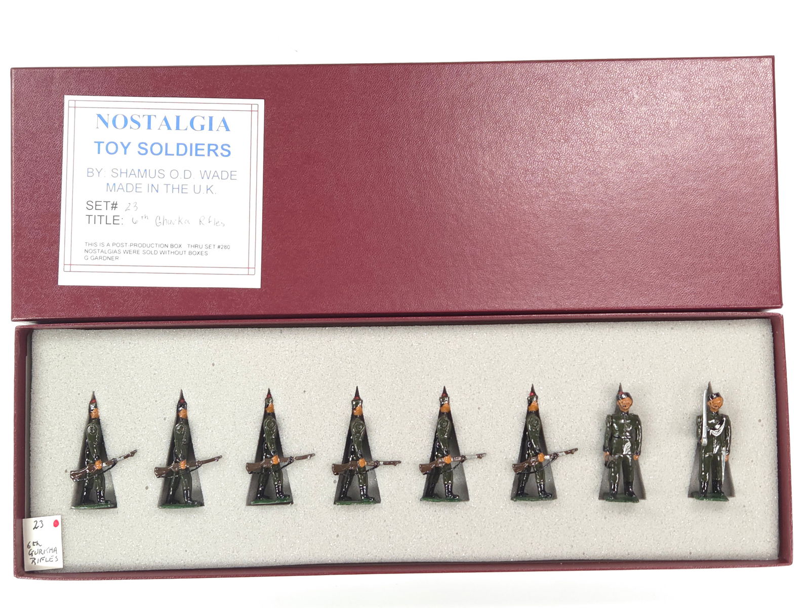 NOSTALGIA MODELS 6TH GURKHA RIFLES: REMAINS IN VERY GOOD CONDITION WITH BOX.