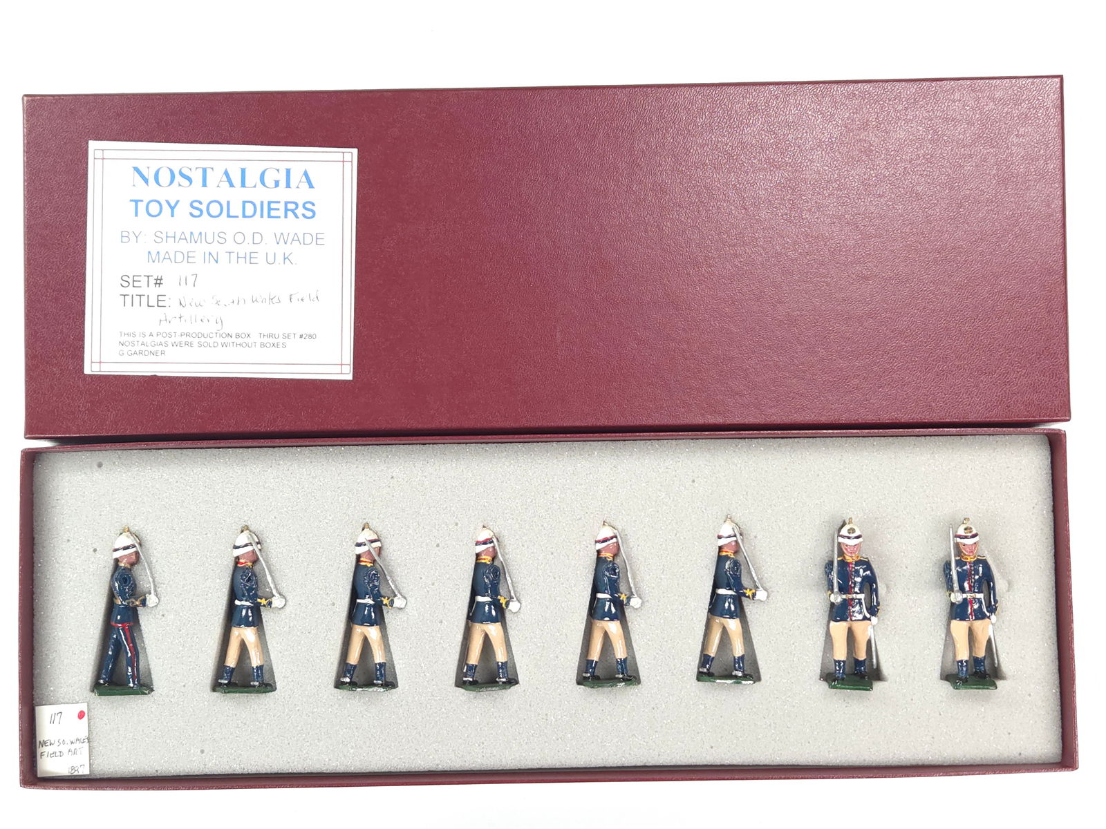 NOSTALGIA MODELS NEW SOUTH WALES FIELD ARTILLERY: REMAINS IN VERY GOOD CONDITION WITH BOX.