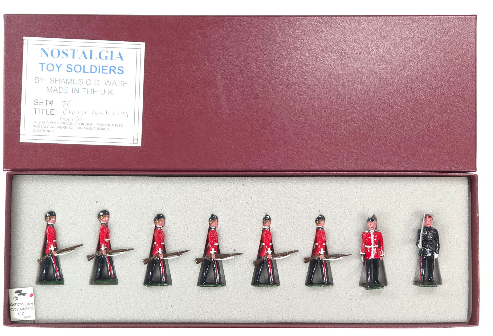NOSTALGIA MODELS CHRISTCHURCH CITY GUARDS: REMAINS IN VERY GOOD CONDITION WITH BOX.