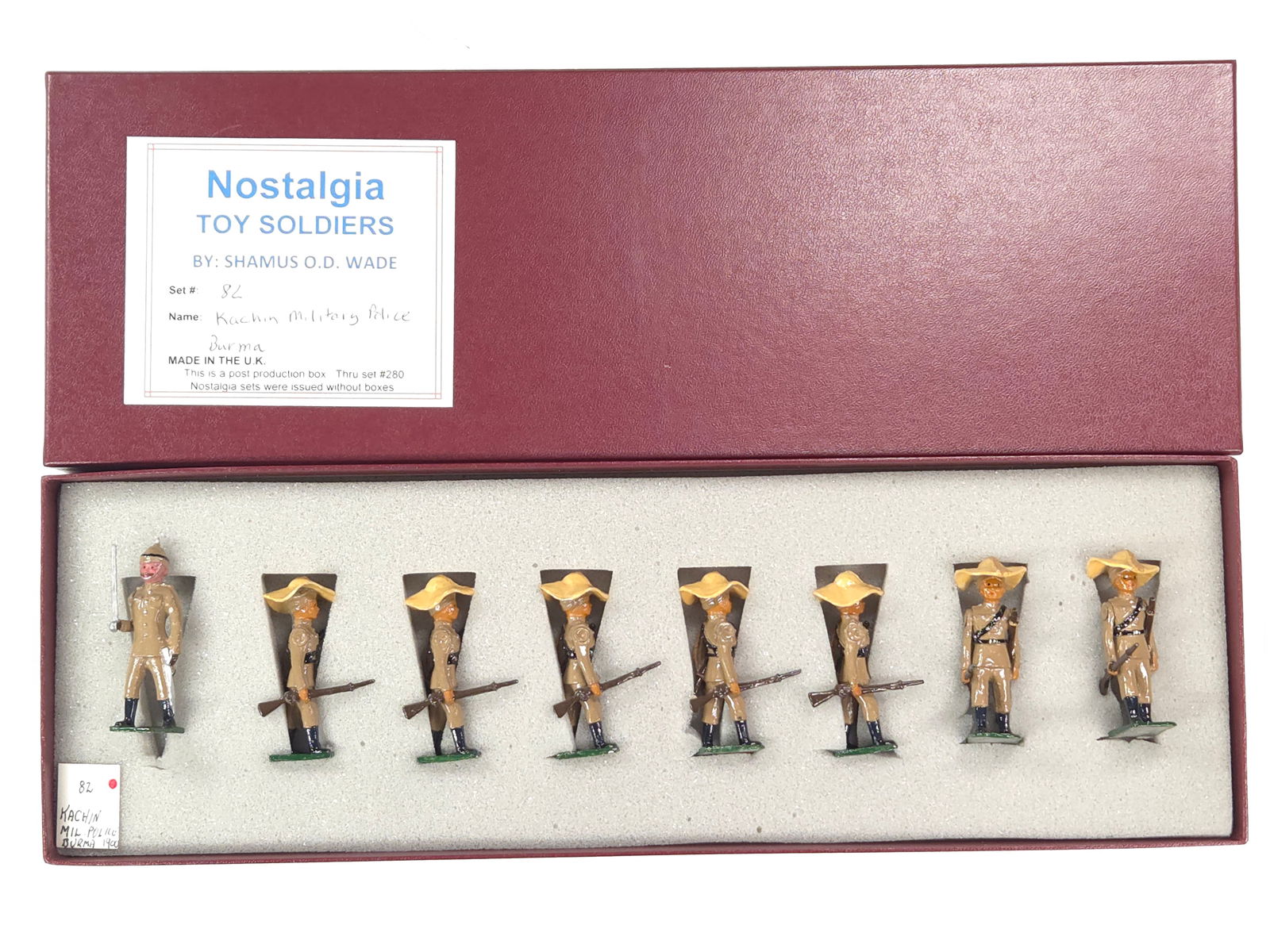 NOSTALGIA MODELS KACHIN MILITARY POLICE BURMA: REMAINS IN VERY GOOD CONDITION WITH BOX.