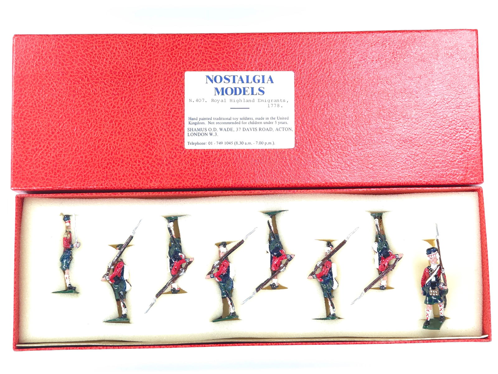 NOSTALGIA MODELS ROYAL HIGHLAND EMIGRANTS, 1778: REMAINS IN VERY GOOD CONDITION WITH BOX.