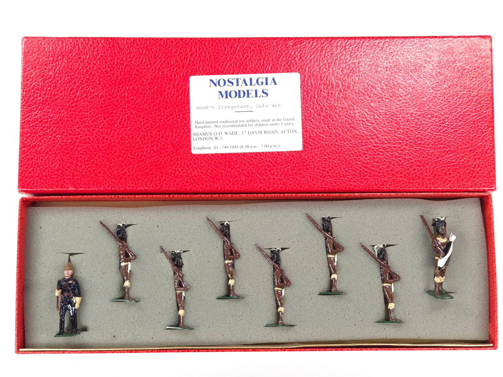 NOSTALGIA MODELS WOOD'S IRREGULARS, ZULU WAR: REMAINS IN VERY GOOD CONDITION WITH BOX.
