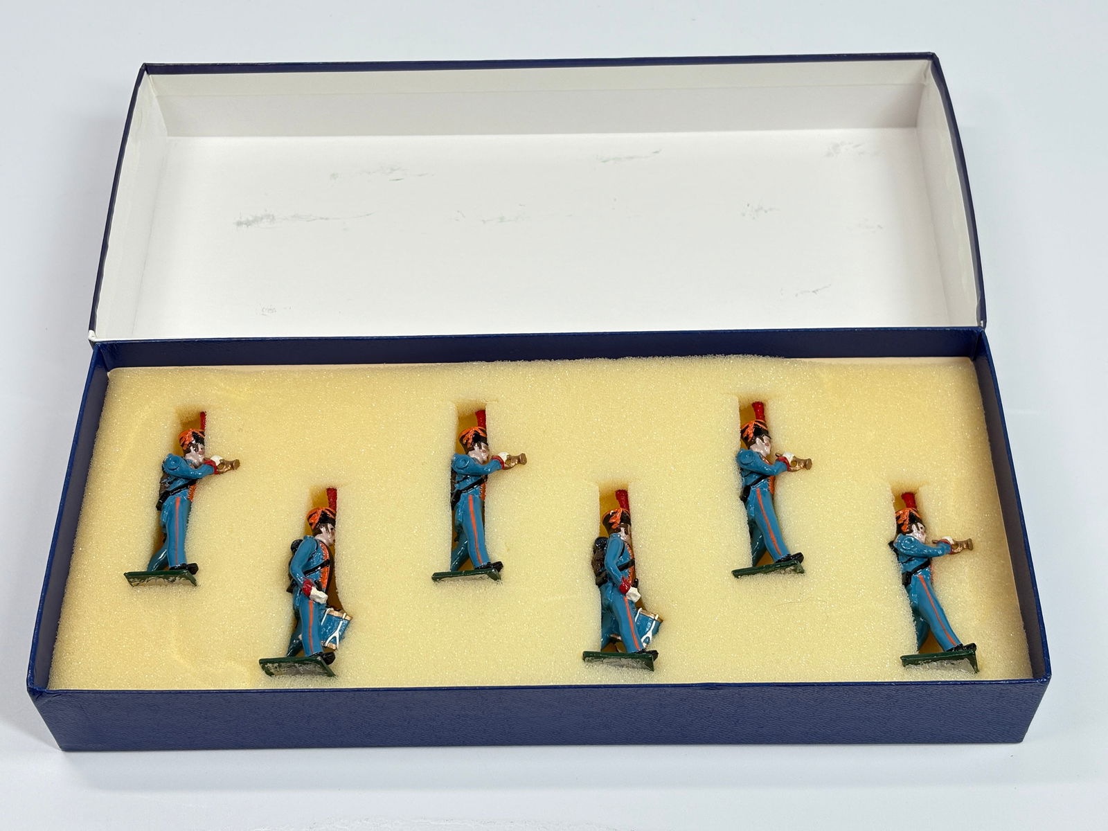 MARLBOROUGH MF60 FRENCH MARINE FUSILIERS DRUMS & BUGLERS 1815: SET REMAINS IN VERY GOOD CONDITION WITH BOX.