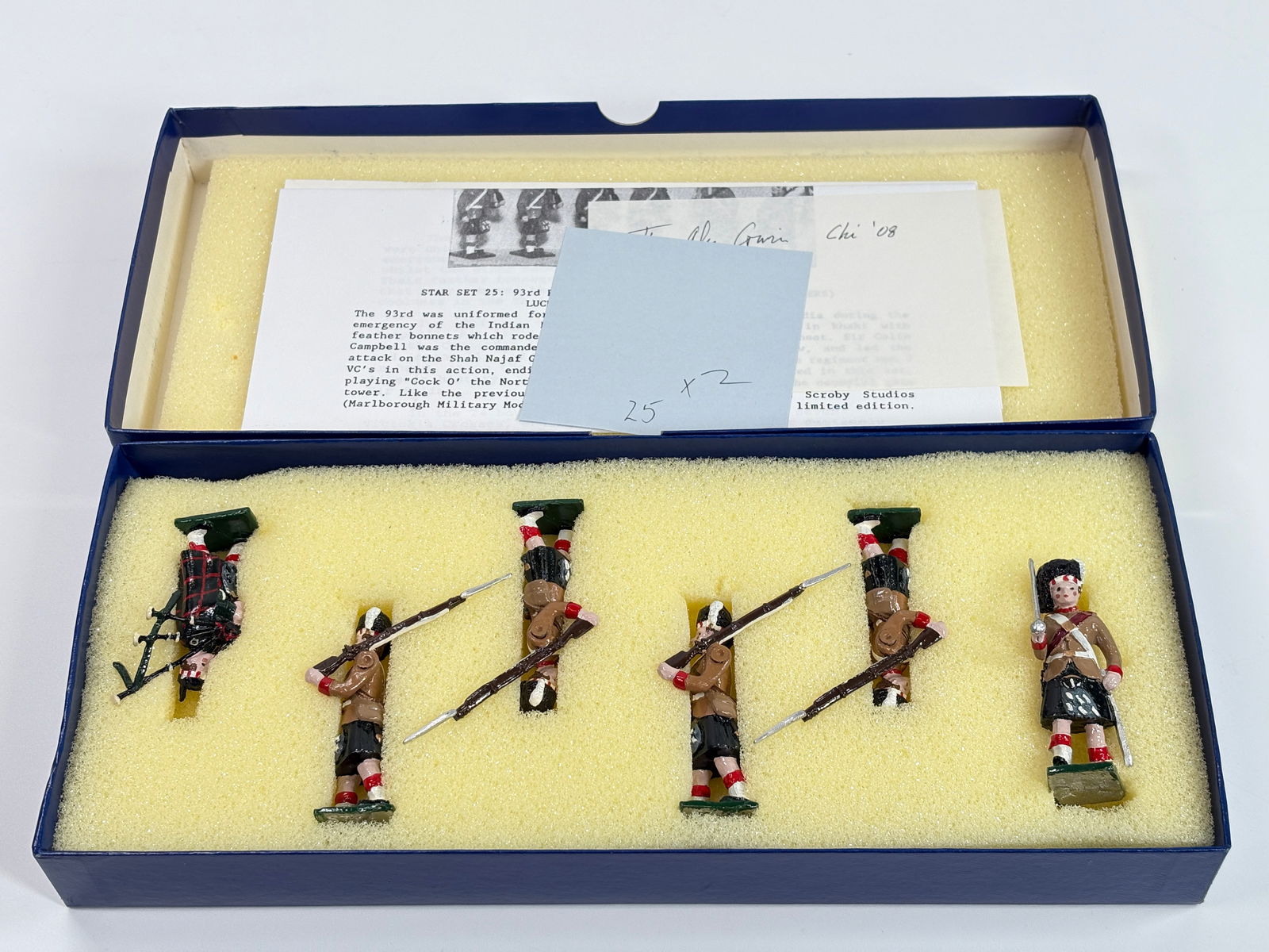 STAR SOLDIERS NO. 25 93RD PIPES & RIFLE SET: SET REMAINS IN VERY GOOD CONDITION WITH BOX.