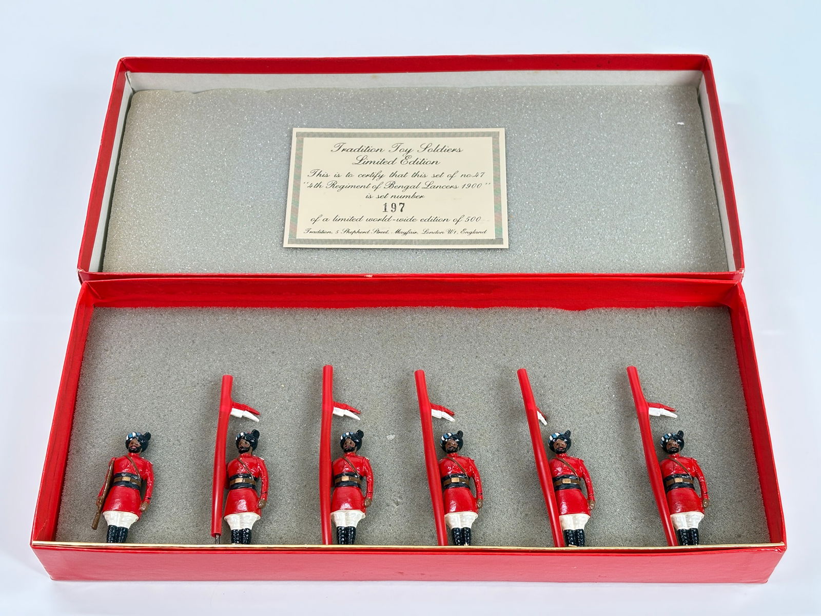 TRADITION SOLDIERS NO. 47 4TH REGIMENT BENGAL LANCERS 1900: SET REMAINS IN VERY GOOD CONDITION WITH BOX.