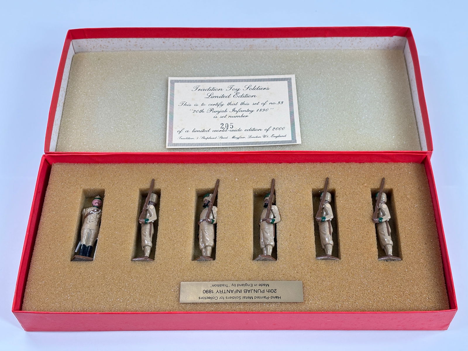 TRADITION SOLDIERS NO. 33 20TH PUNJAB INFANTRY 1890: SET REMAINS IN VERY GOOD CONDITION WITH BOX.