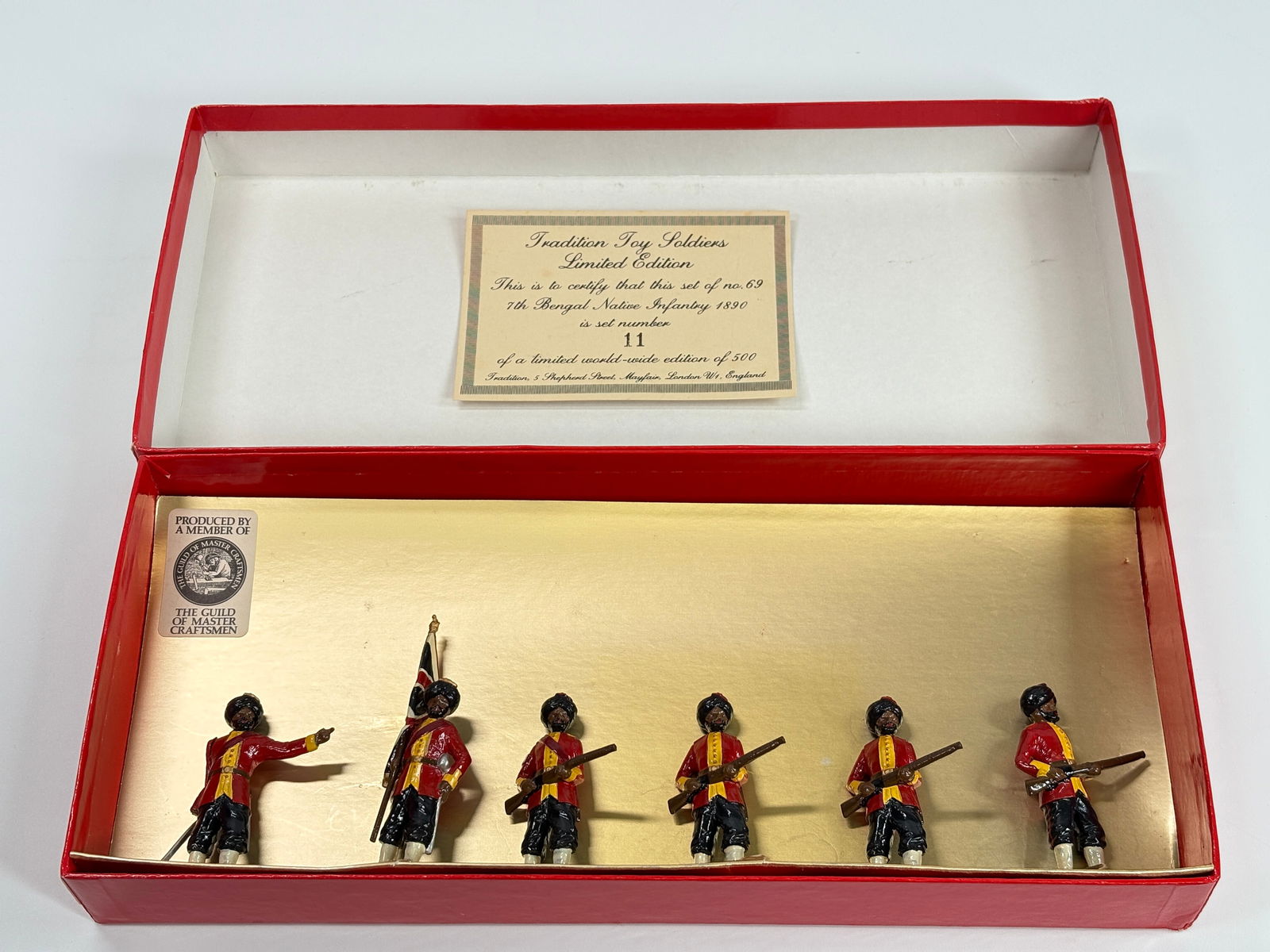 TRADITION SOLDIERS NO. 69 7TH BENGAL NATIVE INFANTRY 1890: SET REMAINS IN VERY GOOD CONDITION WITH BOX.