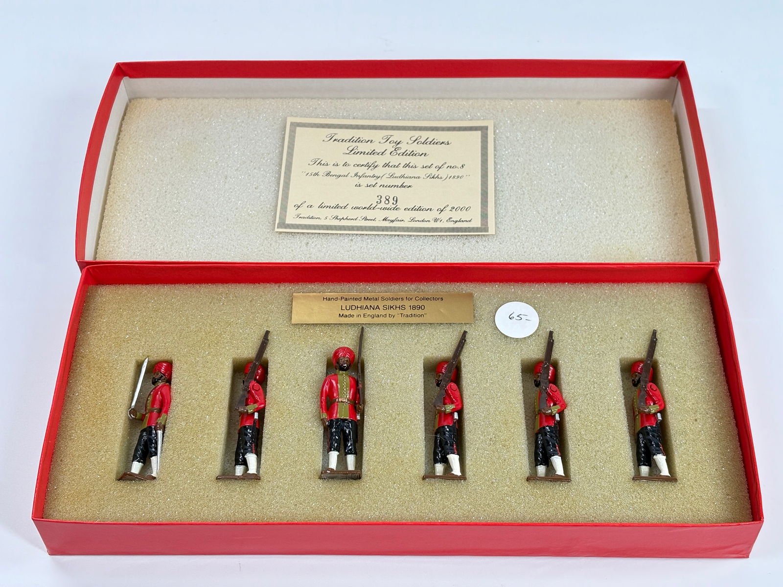 TRADITION SOLDIERS 15TH BENGAL INFANTRY 1890: SET REMAINS IN VERY GOOD CONDITION WITH BOX.