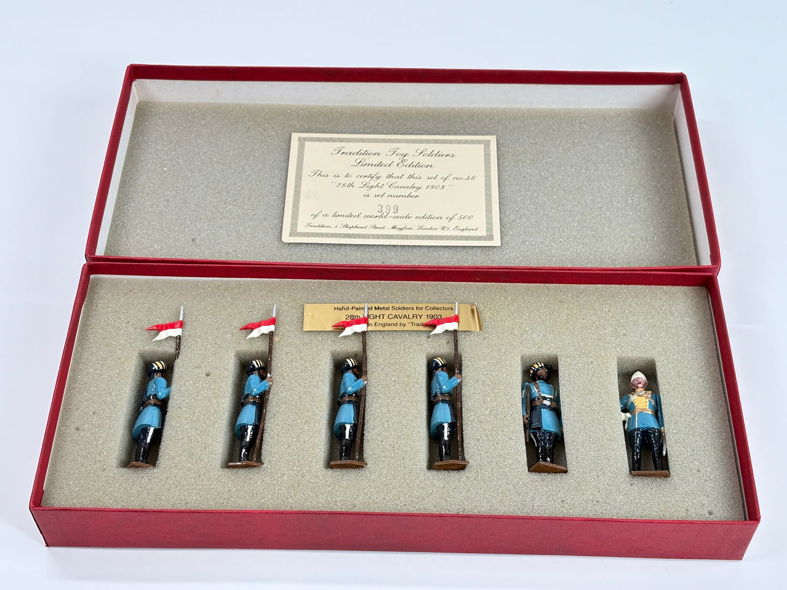 TRADITION SOLDIERS NO. 46 28TH LIGHT CAVALRY 1903: SET REMAINS IN VERY GOOD CONDITION WITH BOX.