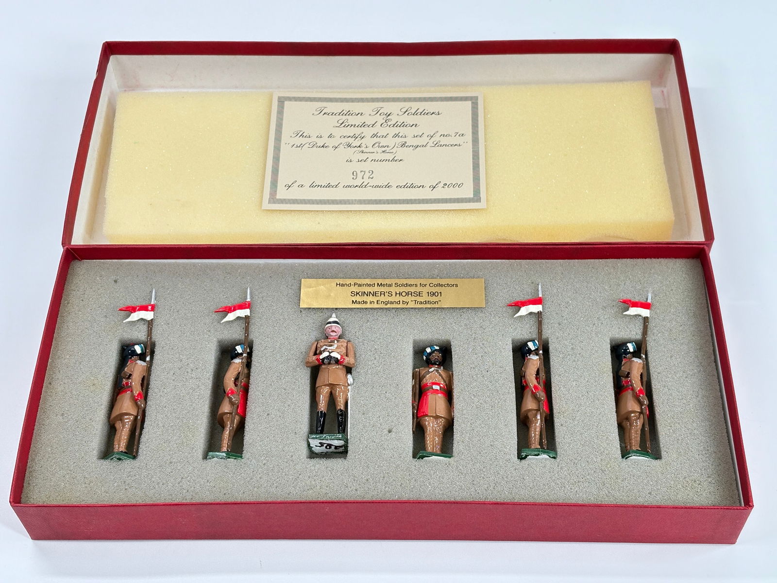 TRADITION SOLDIERS NO. 7A 1ST DUKE YORK'S OWN BENGAL LANCERS 1901: SET REMAINS IN VERY GOOD CONDITION WITH BOX.