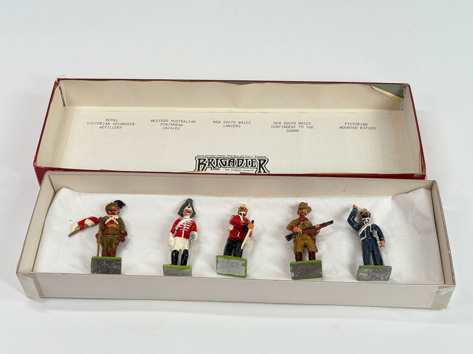 REGIMENTS OF THE AUSTRALIAN COLONIES: SET REMAINS IN VERY GOOD CONDITION WITH BOX.