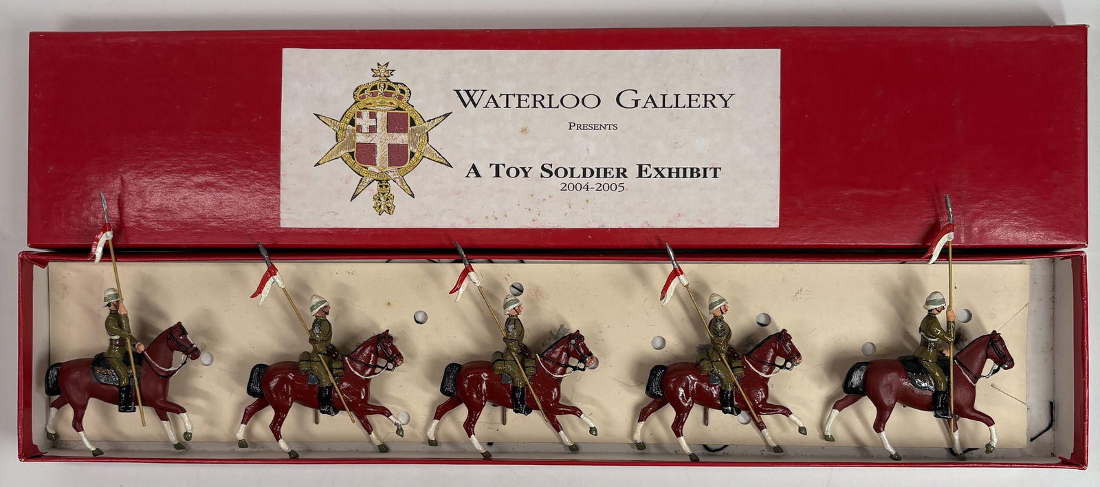 TOY SOLDIER EXHIBIT WATERLOO GALLERY: ALL REMAIN IN VERY GOOD CONDITION, SHOWING MINIMAL WEAR. BOXES REMAIN IN GOOD CONDITION, SHOWING SOME STORAGE WEAR.