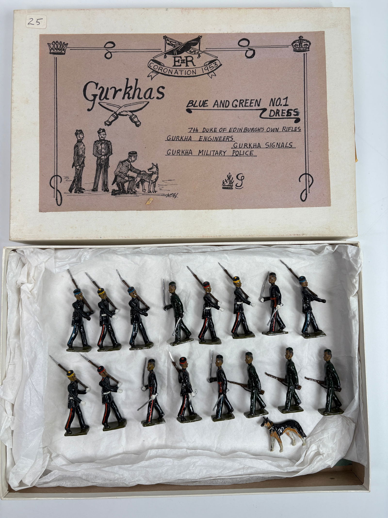 ER CORONATION 1953 GURKHAS SOLDIERS (1 of 4)