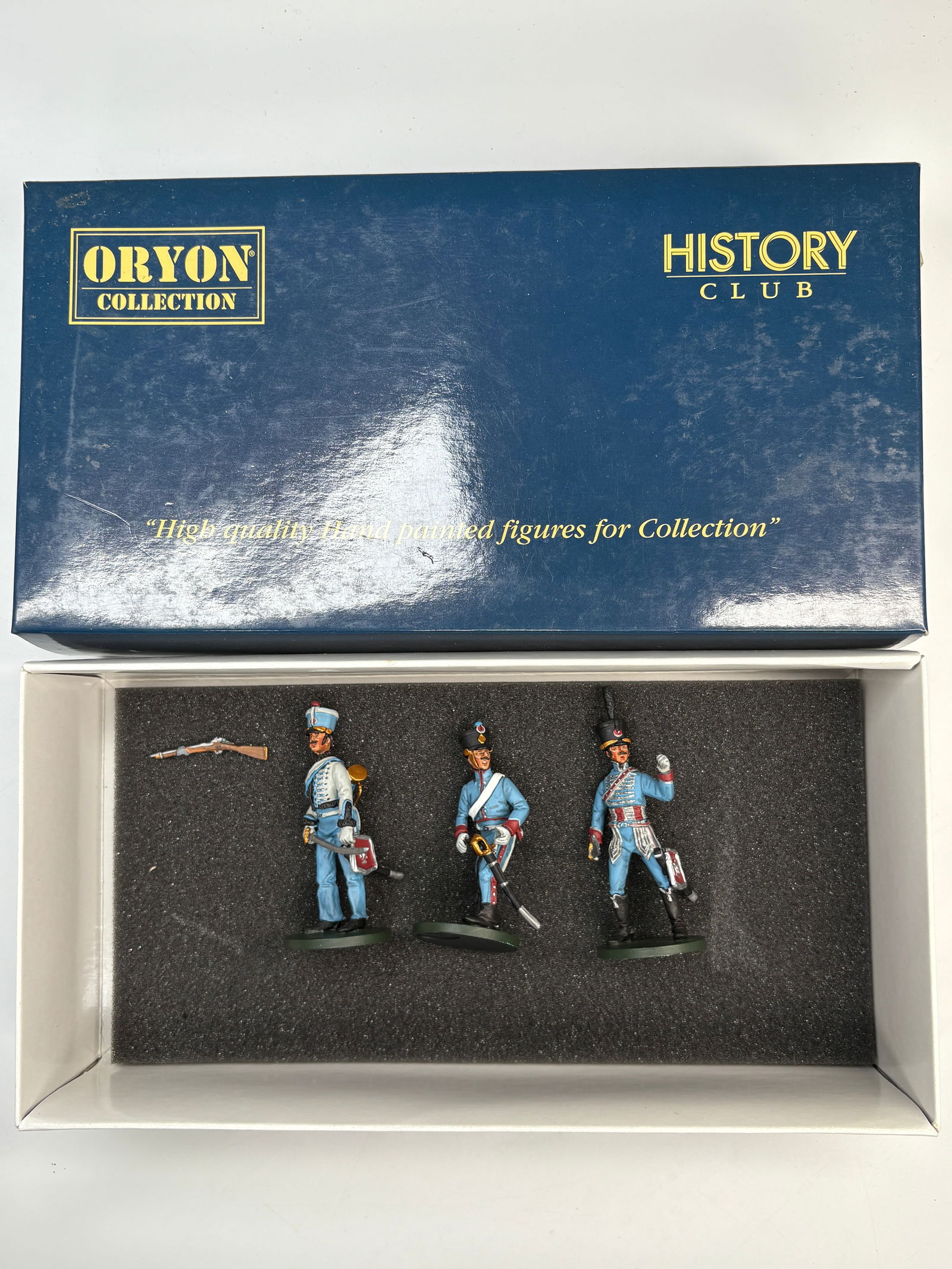 ORYON COLLECTION ART. 6012 FRENCH CAVALRY HUSSARS 1806: ALL REMAIN IN VERY GOOD CONDITION, SHOWING MINIMAL WEAR. BOXES REMAIN IN GOOD CONDITION, SHOWING SOME STORAGE WEAR.