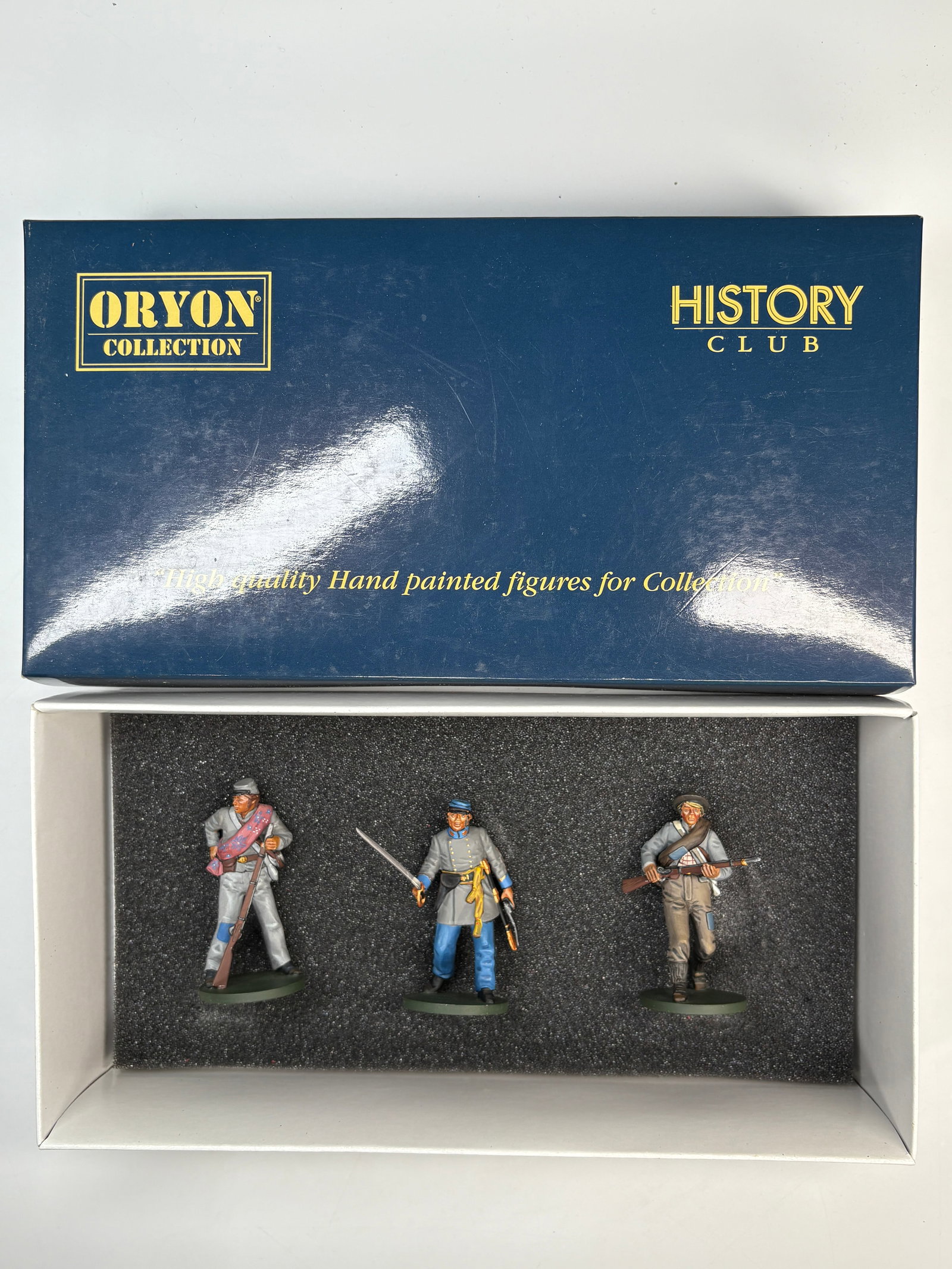 ORYON COLLECTION ART. 6032 CONFEDERATE INFANTRY MISSISSIPPI: ALL REMAIN IN VERY GOOD CONDITION, SHOWING MINIMAL WEAR. BOXES REMAIN IN GOOD CONDITION, SHOWING SOME STORAGE WEAR.