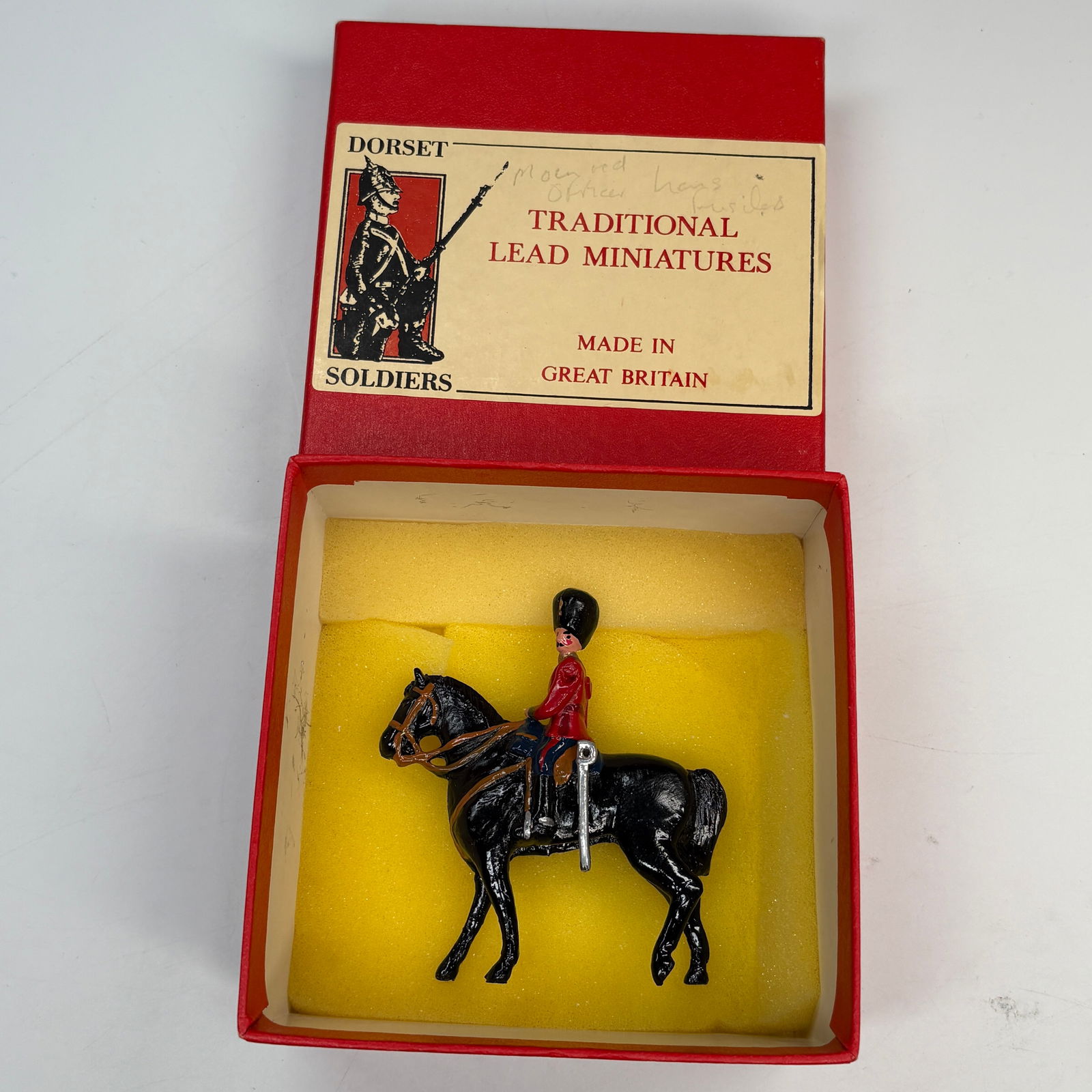 DORSET SOLDIERS MOUNTED OFFICER: REMAINS IN VERY GOOD CONDITION, SHOWING MINIMAL WEAR. BOXES REMAIN IN GOOD CONDITION, SHOWING SOME STORAGE WEAR.