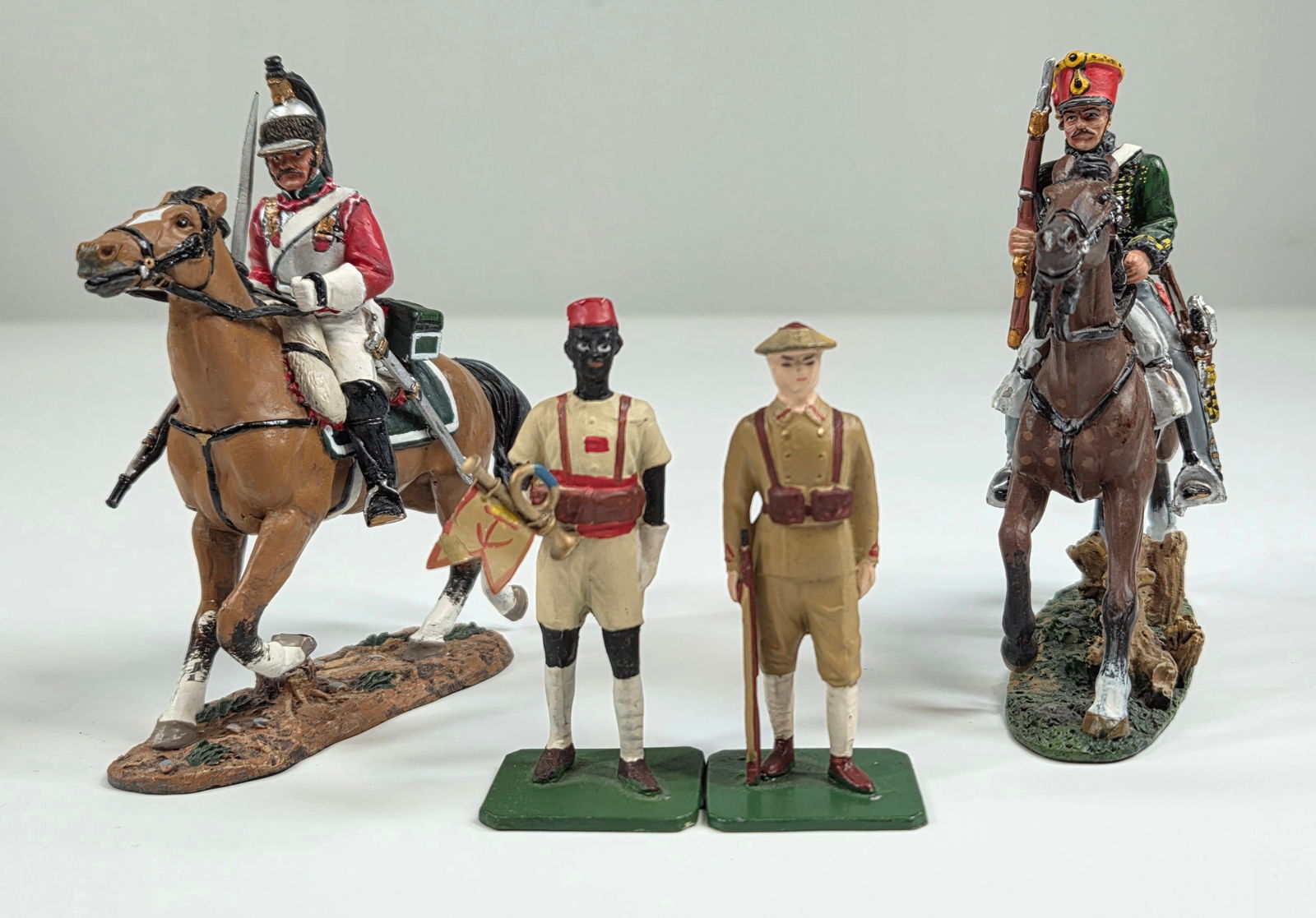 2) IMP & 2) DEL PRADO LEAD SOLDIERS: ALL REMAIN IN VERY GOOD CONDITION, SHOWING MINIMAL WEAR.