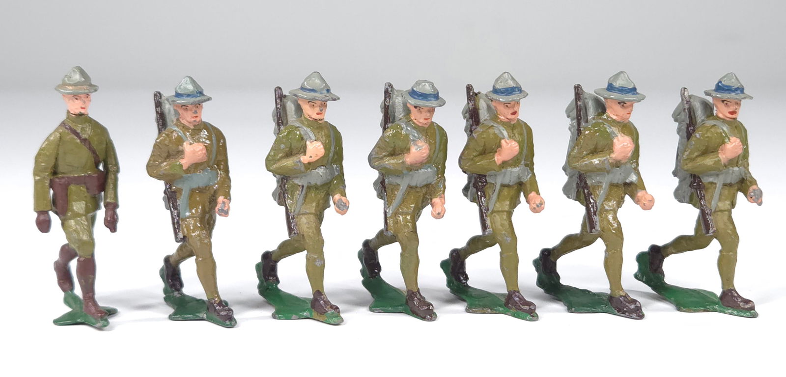 AUTHENTICAST NEW ZEALAND INFANTRY: ALL REMAIN IN GOOD CONDITION, SHOWING SOME MINIMAL WEAR.