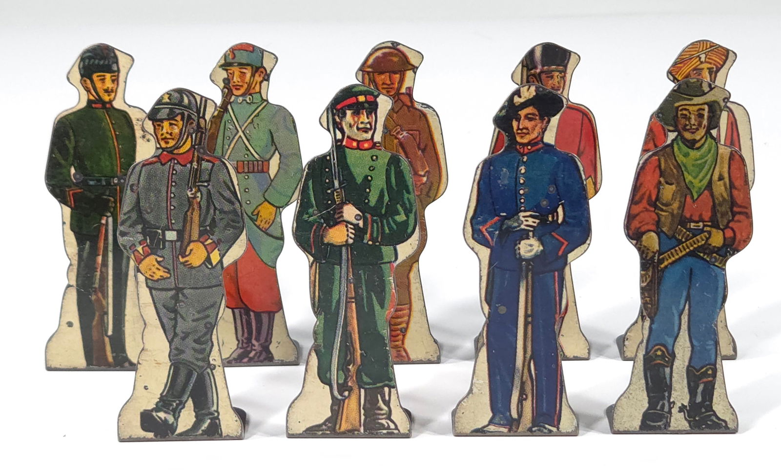 9) MARX TIN LITHO SOLDIER TARGETS (1 of 7)