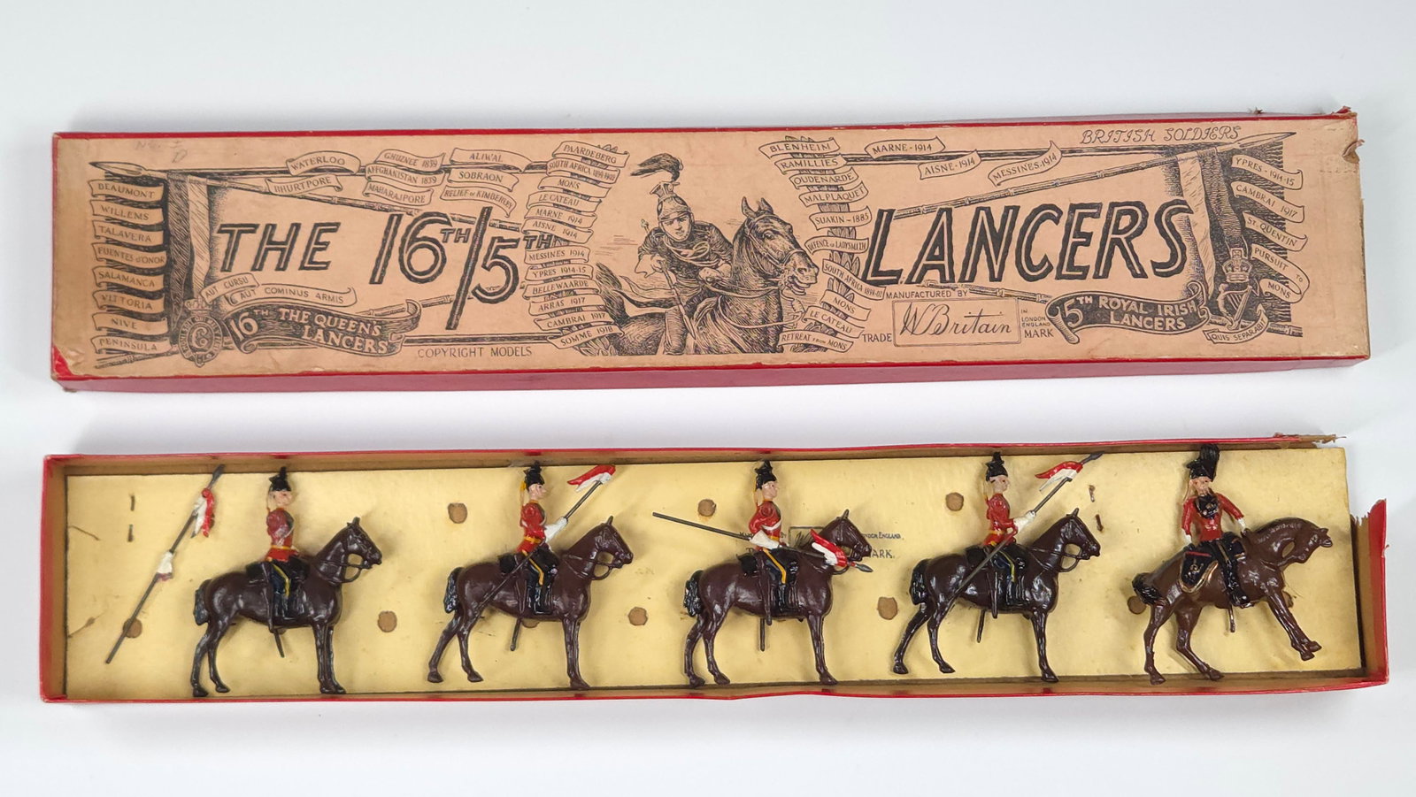 W. BRITAIN NO. 33 16/5TH LANCERS MOUNTED AT ATTENTION (1 of 5)