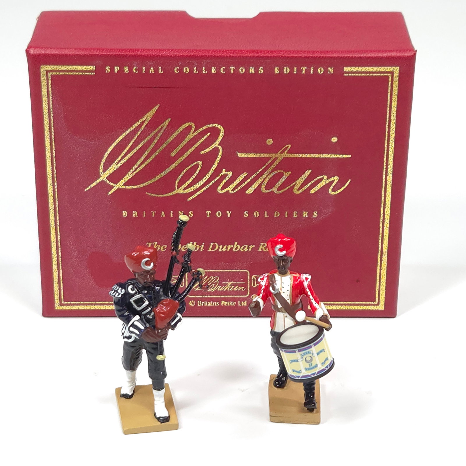 W. BRITAIN DELHI DURBAR 17TH PURBIAH DRUM MAJOR & PIPER (1 of 5)