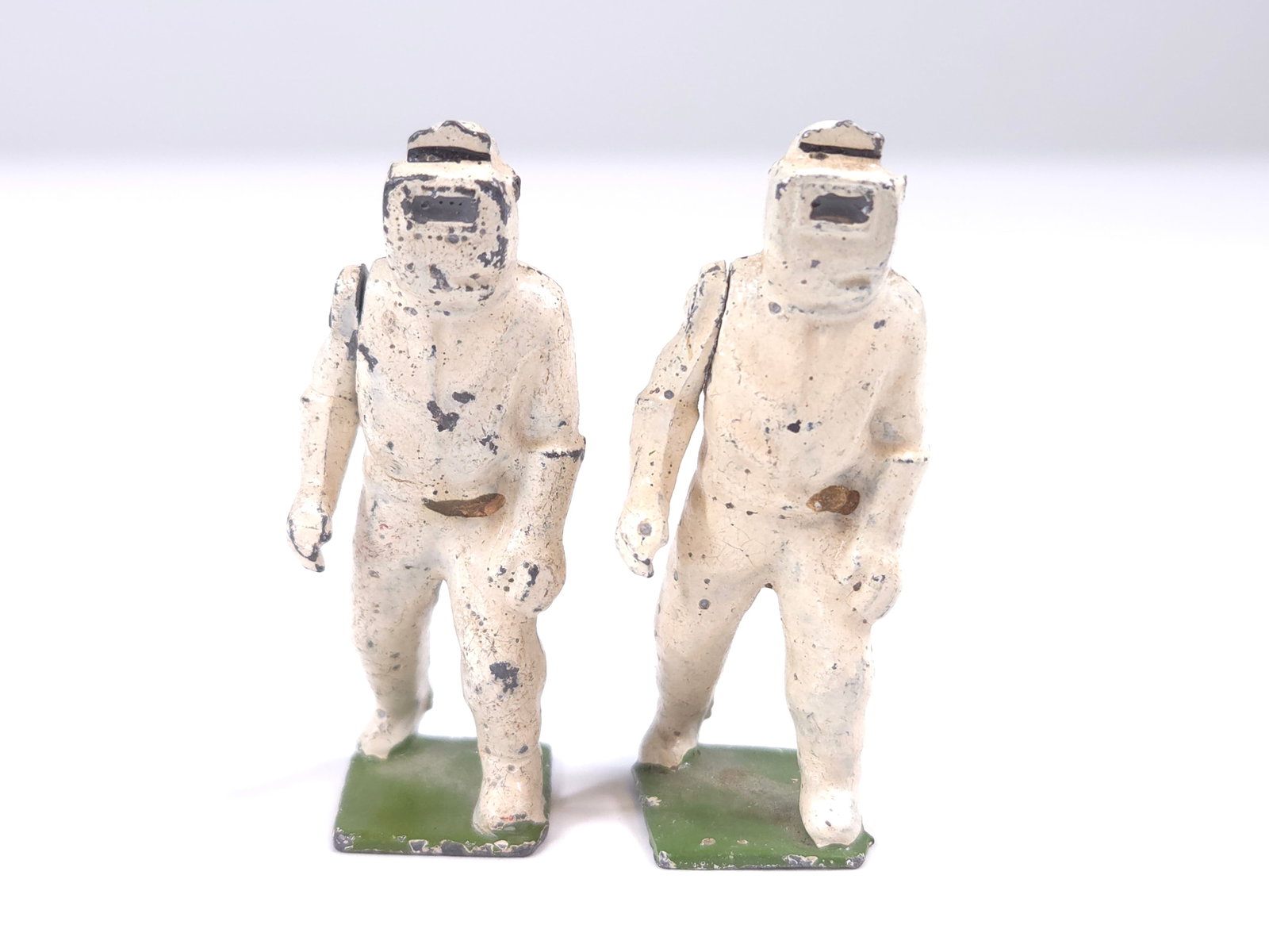 PAIR OF VINTAGE BRITAIN RAF FIREMAN IN SUITS (1 of 5)