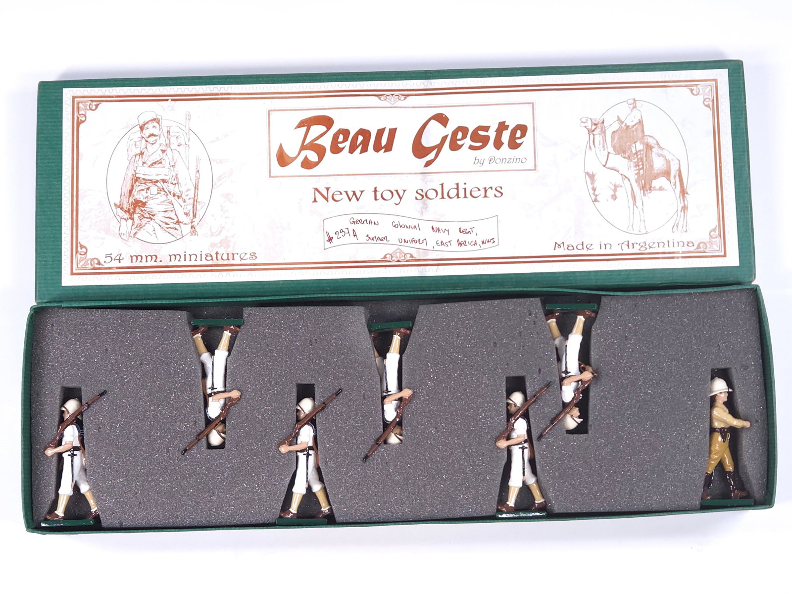 BEAU GESTE TOY SOLDIERS #237A GERMAN COLONIAL NAVY REGT. AFRICA WWI: REMAINS IN EXCELLENT CONDITION