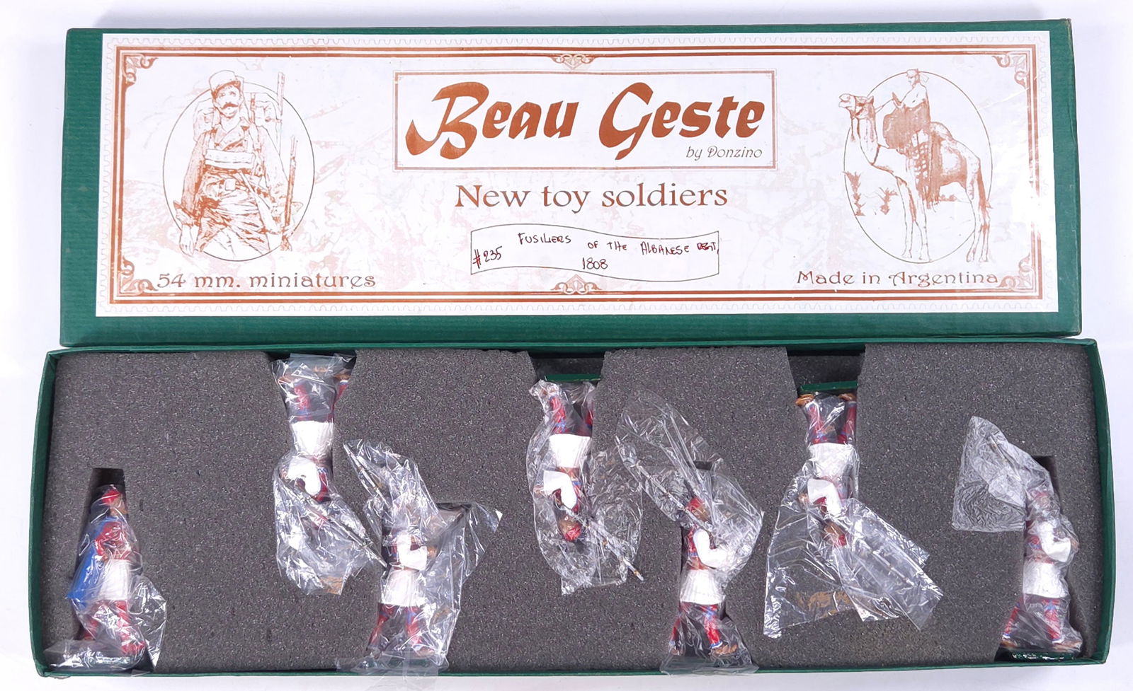 BEAU GESTE TOY SOLDIERS #235 FUSILIERS OF ALBANESE REGT. 1808: REMAINS IN EXCELLENT CONDITION