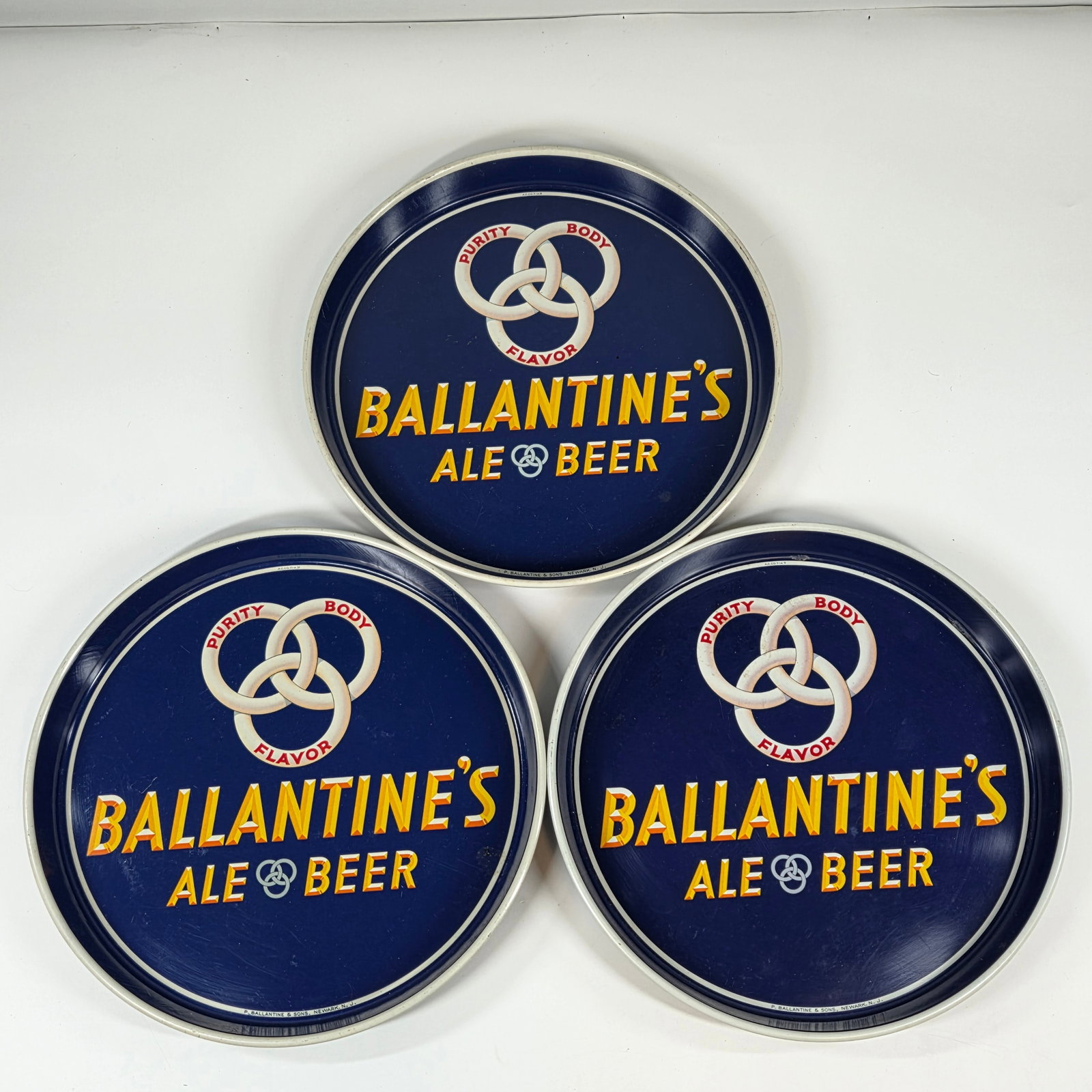 3) BALLANTINE'S ALE BEER ADVERTISING TRAY (1 of 6)