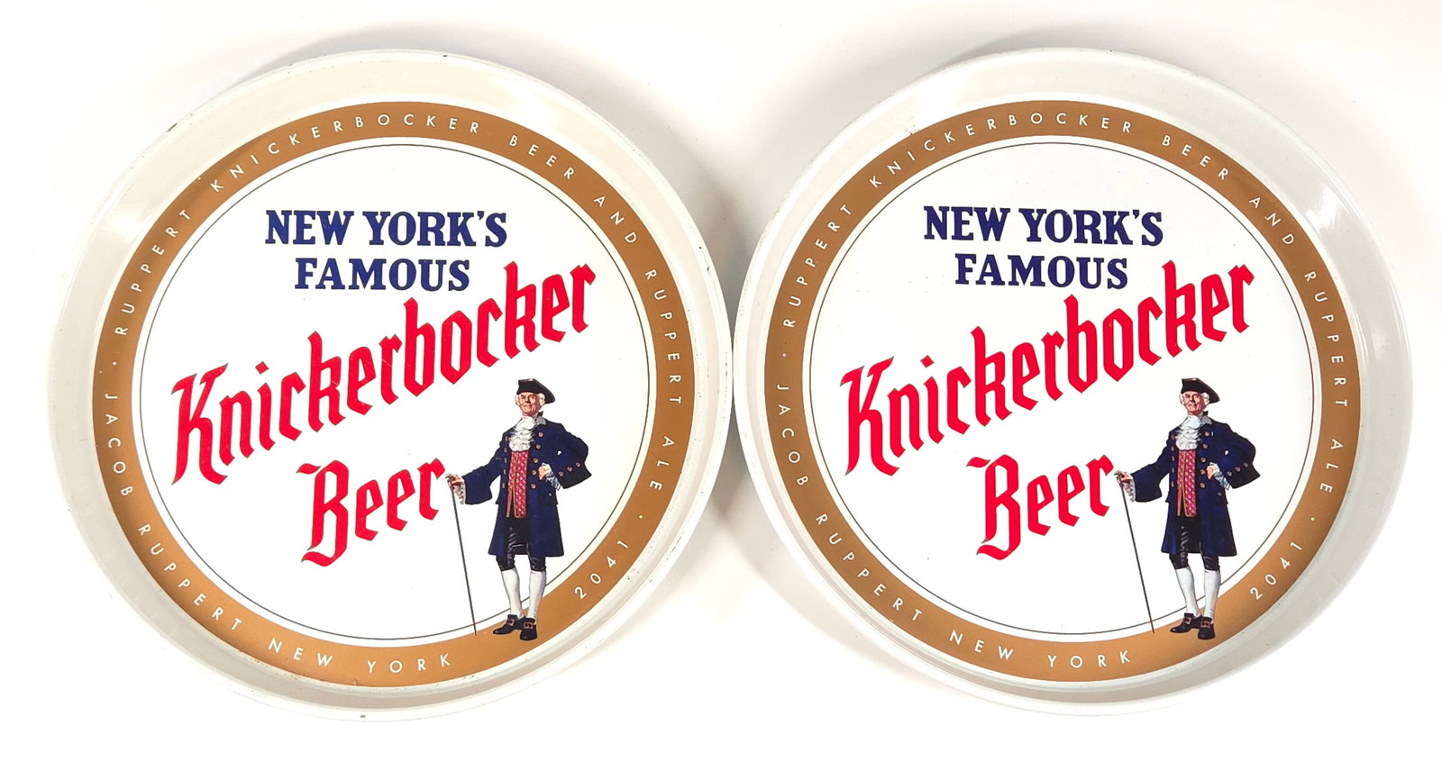 2) J. RUPPERT KNICKERBOCKER ADVERTISING BEER TRAY (1 of 4)