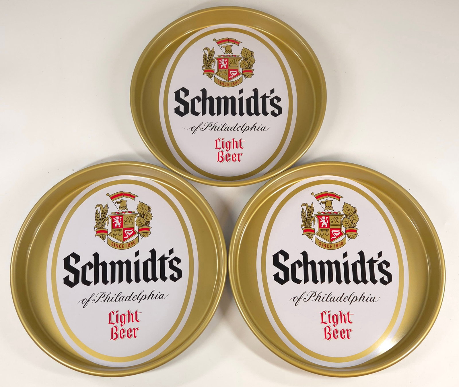 3) VINTAGE NOS SCHMIDT'S LIGHT BEER TRAYS (1 of 5)