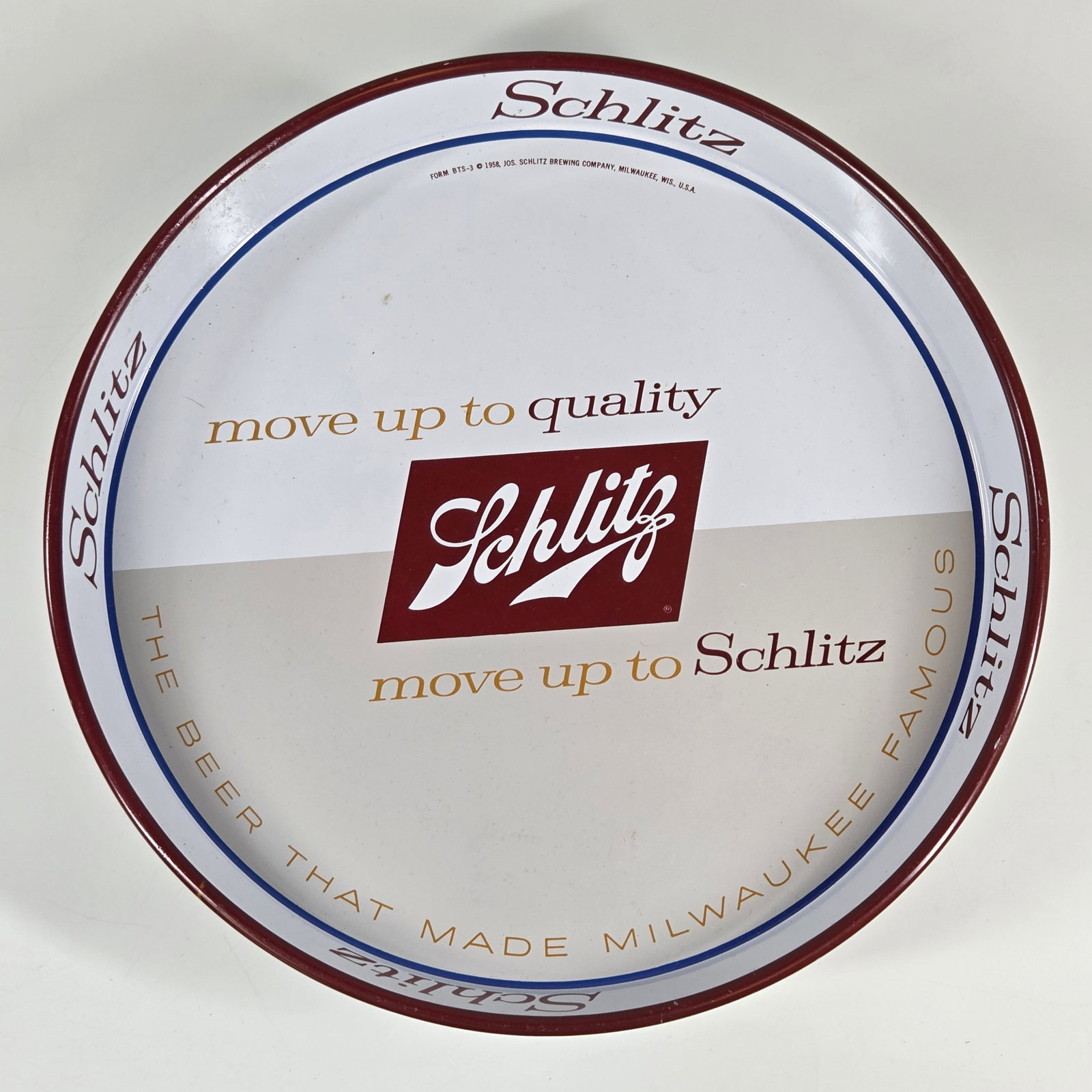 VINTAGE SCHLITZ ADVERTISING BEER TRAY (1 of 4)