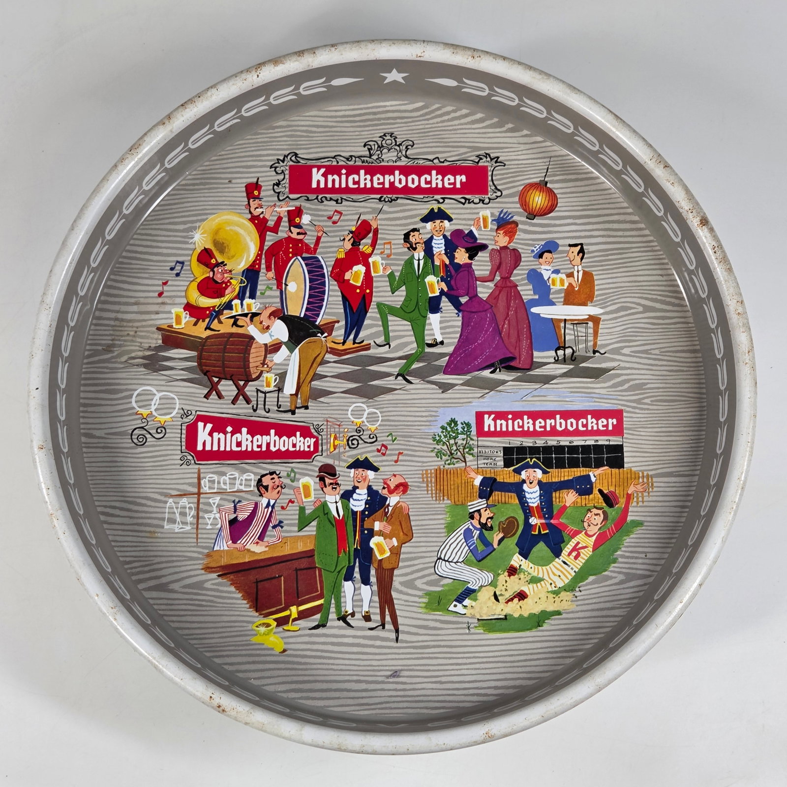 VINTAGE KNICKERBOCKER ADVERTISING BEER TRAY (1 of 3)