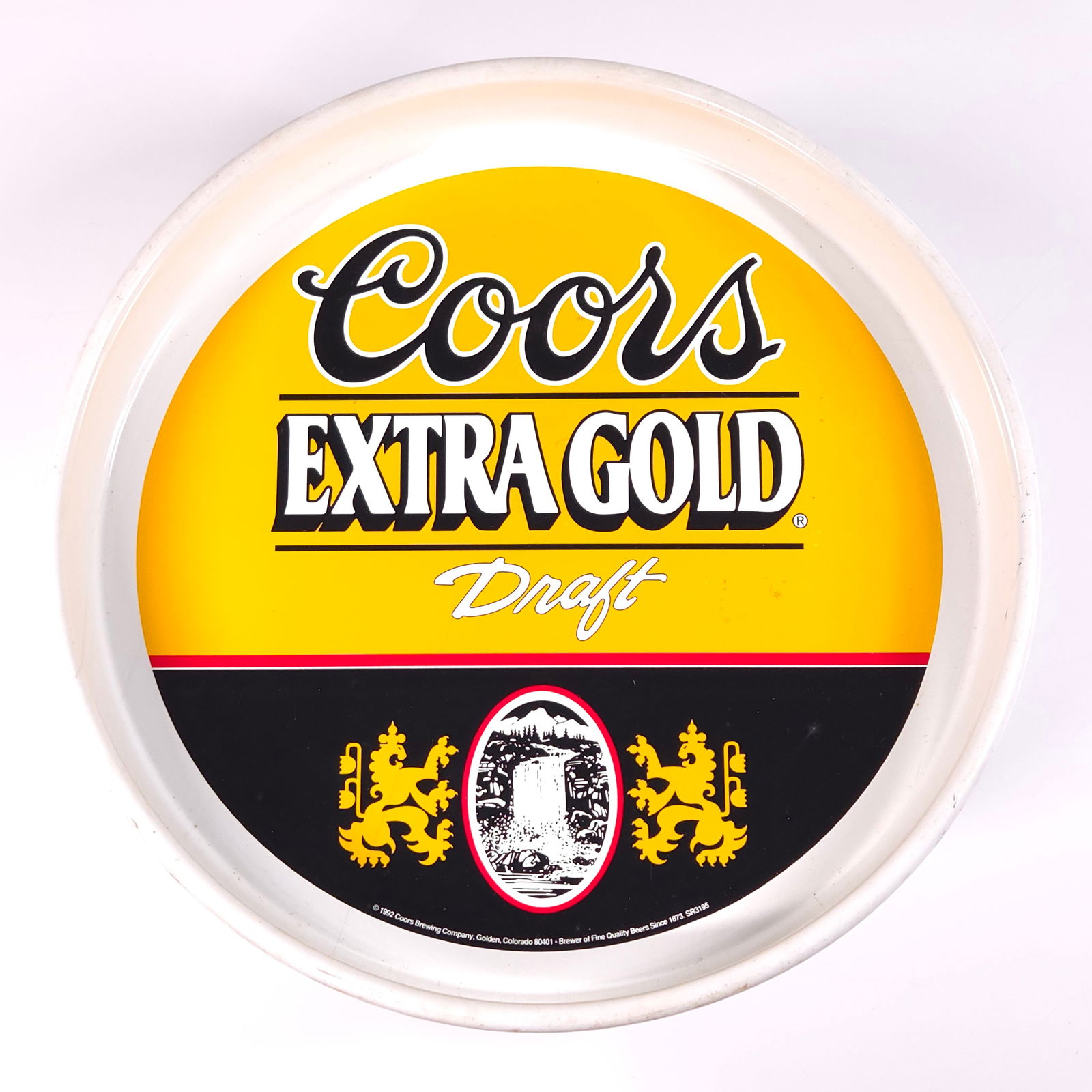 1992 COORS EXTRA GOLD DRAFT ADVERTISING BEER TRAY (1 of 3)