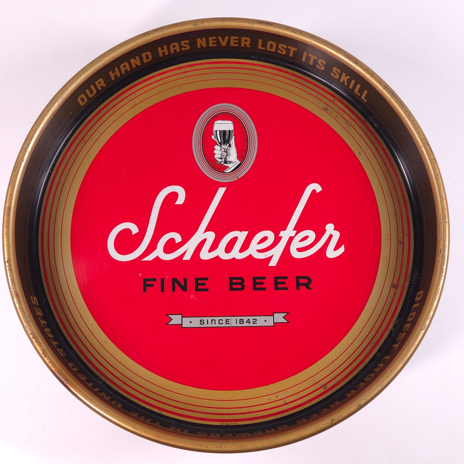 VINTAGE SCHAEFER FINE BEER ADVERTISING TRAY (1 of 4)