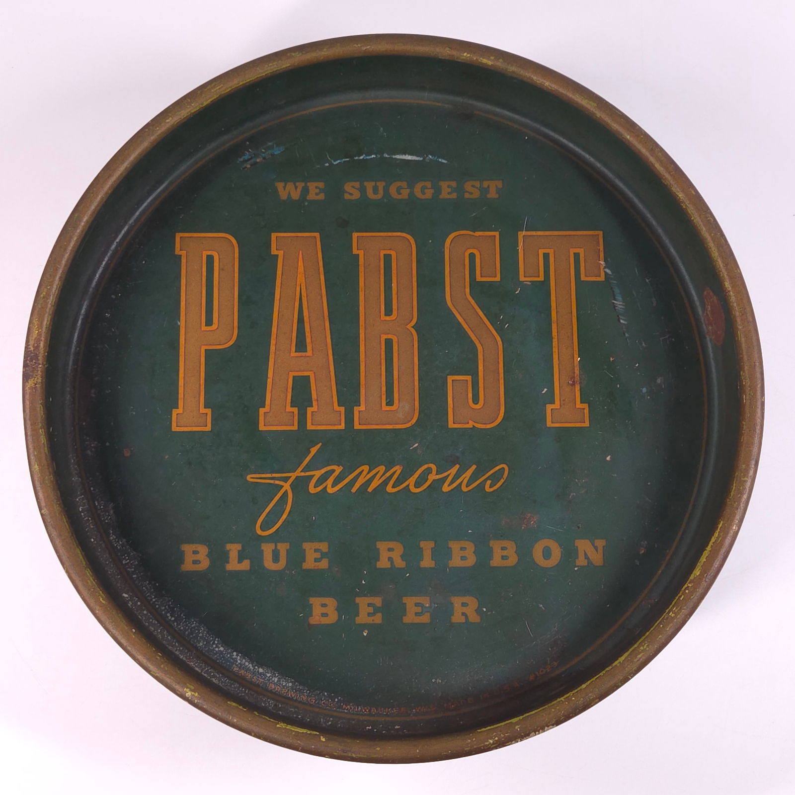 EARLY PABST FAMOUS BLUE RIBBON BEER TRAY (1 of 4)