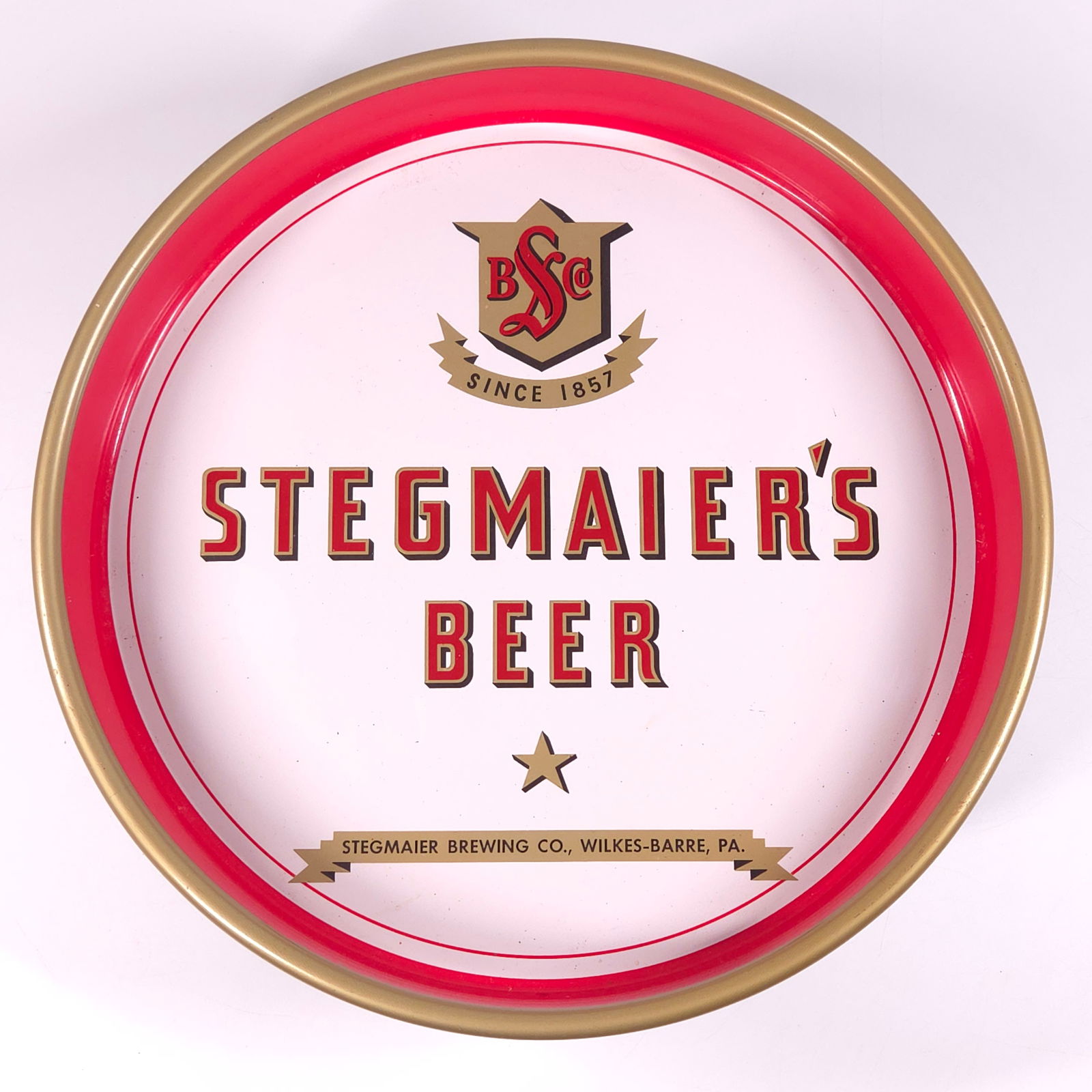 STEGMAIER BREWING CO. ADVERTISING BEER TRAY (1 of 4)