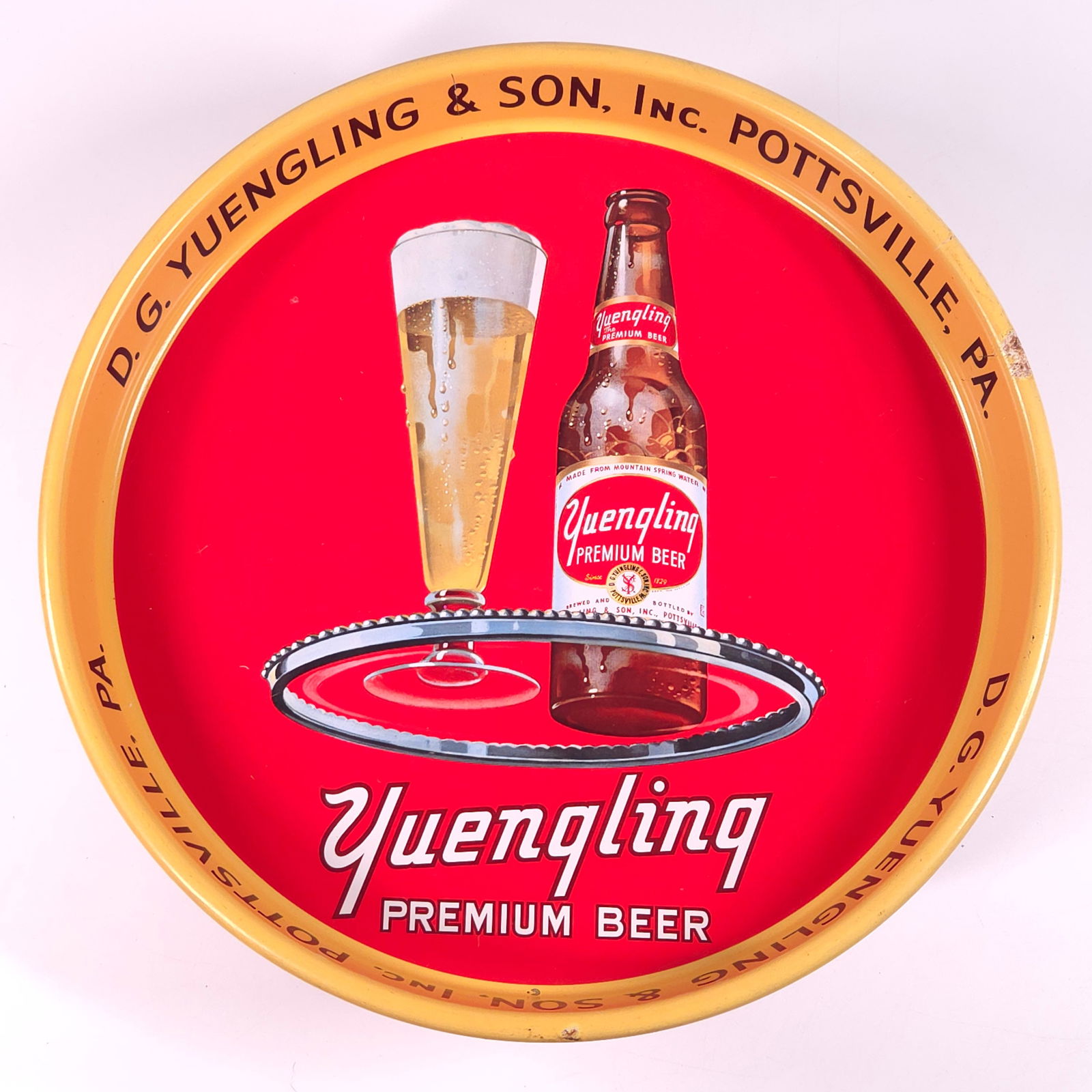 D.G. YUENGLING & SON PREMIUM BEER ADVERTISING TRAY (1 of 4)