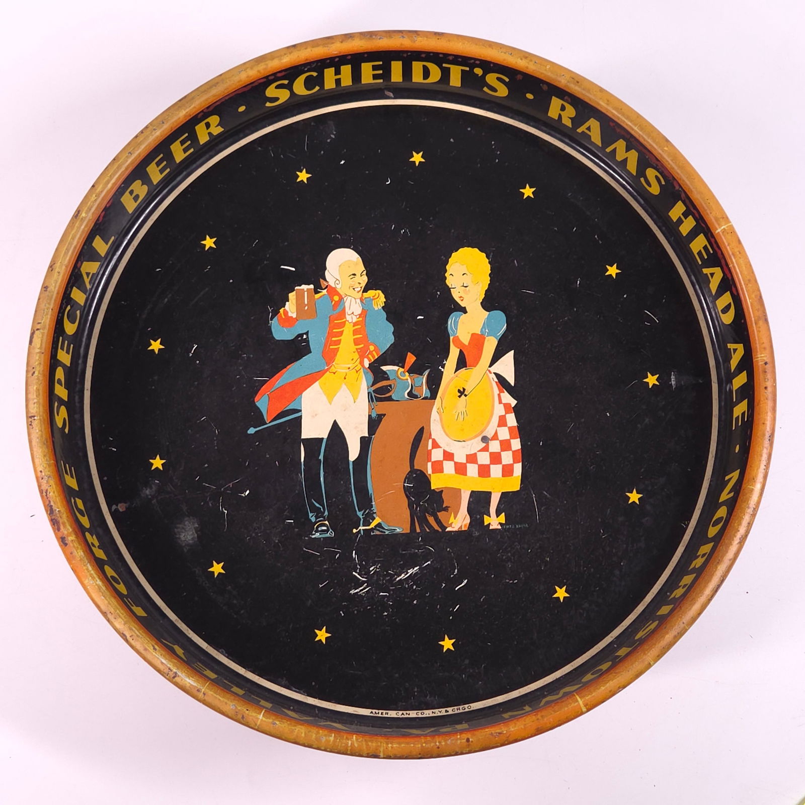 SCHEIDT'S RAMS HEAD ALE NORRISTOWN PA TRAY (1 of 4)