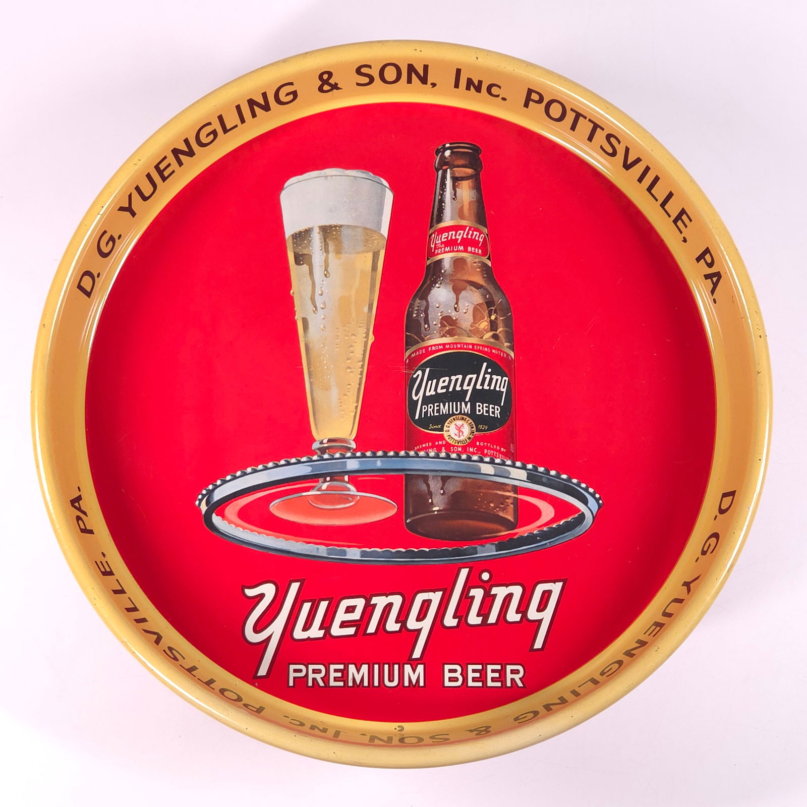D.G. YUENGLING & SON PREMIUM BEER ADVERTISING TRAY (1 of 4)