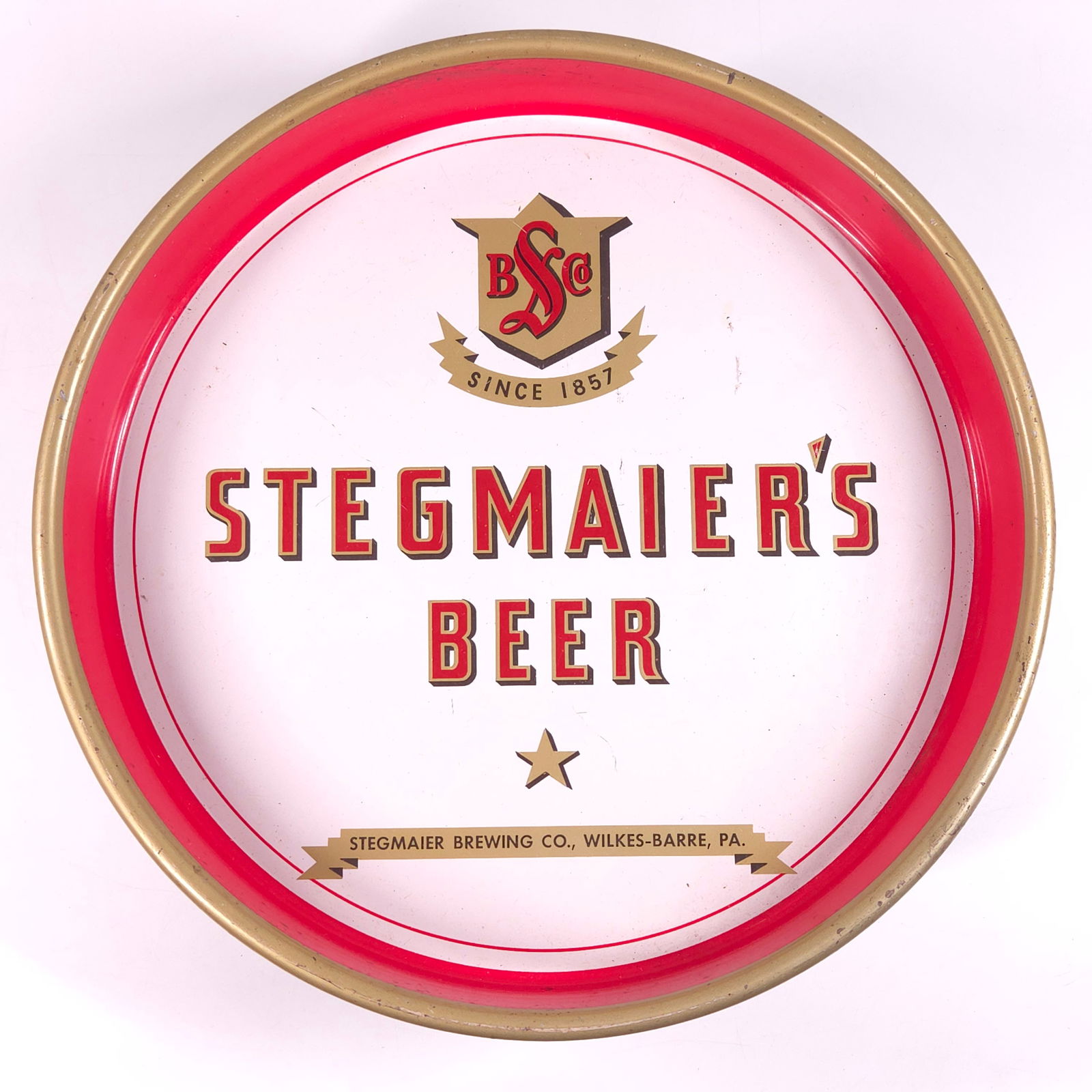 VINTAGE STEGMAIER ADVERTISING BEER TRAY (1 of 4)