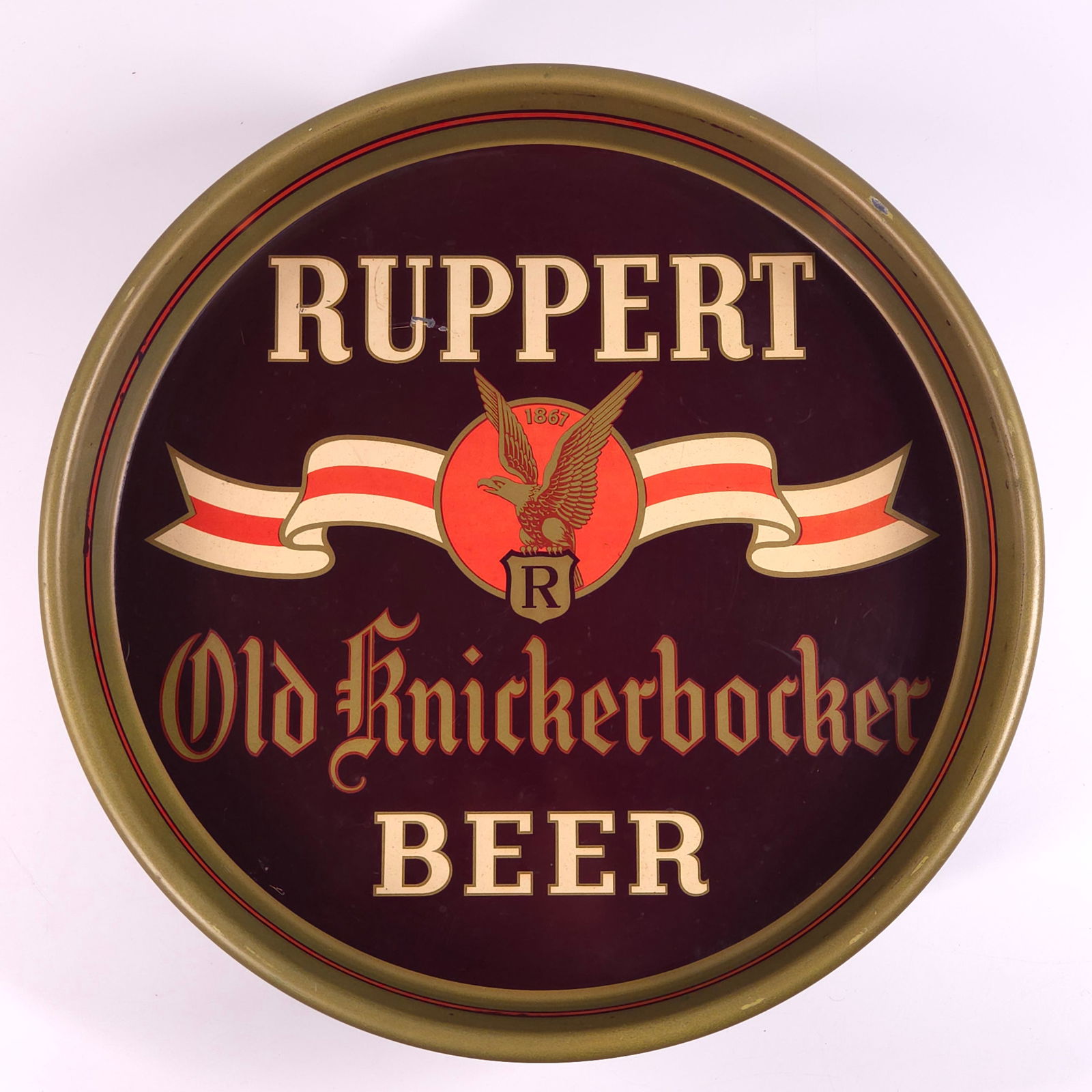 VINTAGE RUPPERT OLD KNICKERBOCKER BEER TRAY (1 of 4)