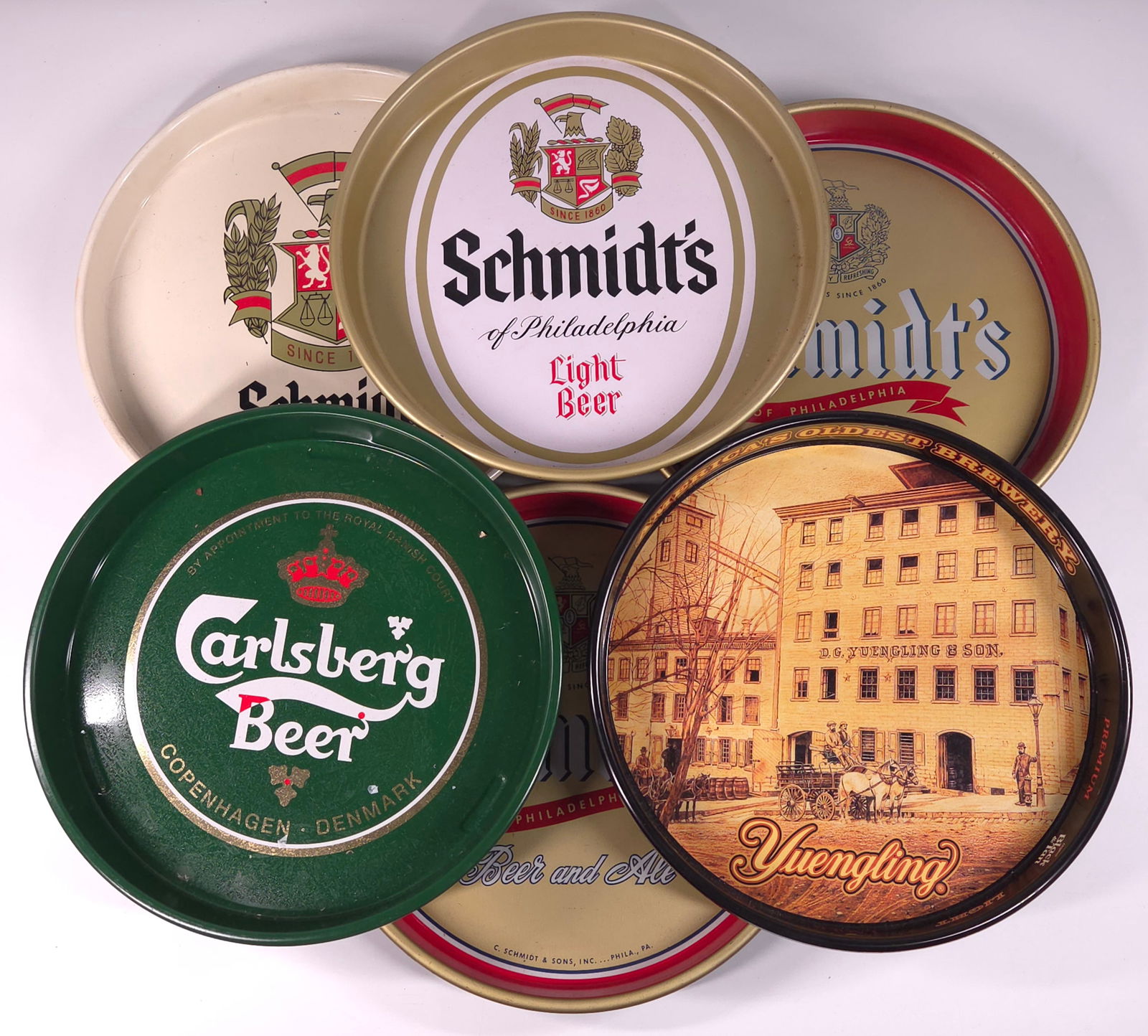6) VARIOUS ADVERTISING BEER TRAYS (1 of 7)