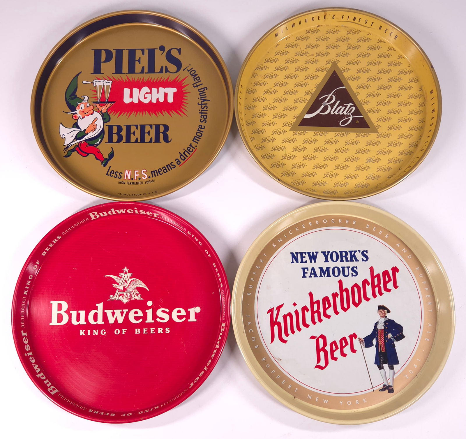 4) VARIOUS ADVERTISING BEER TRAYS (1 of 6)