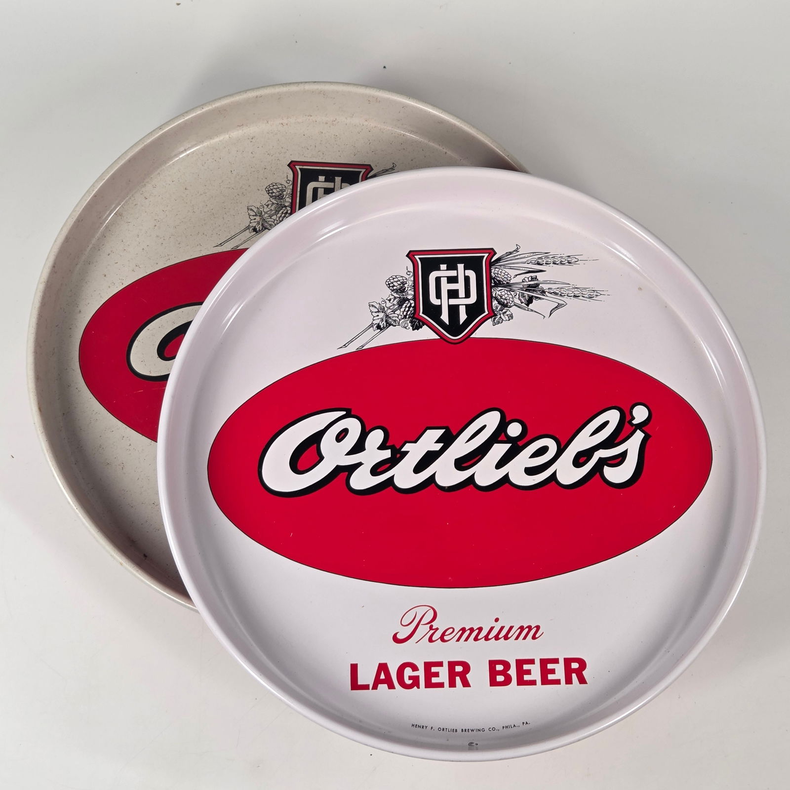 2) HENRY ORTLIEB BREWING CO. BEER TRAYS (1 of 3)