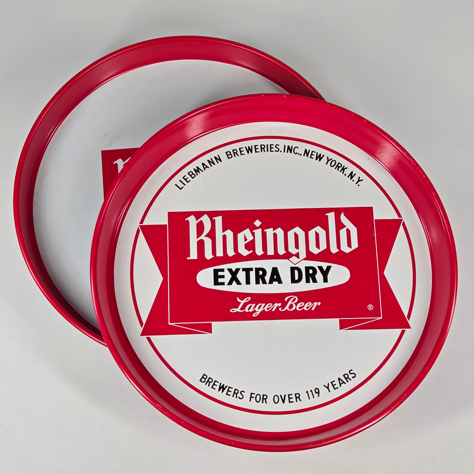 2) RHEINGOLD EXTRA DRY BEER TRAYS (1 of 3)