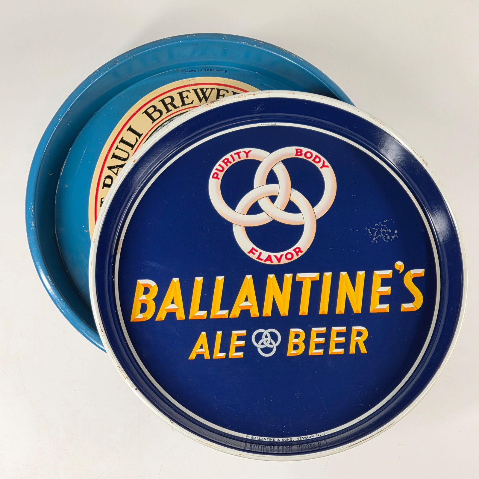 ST. PAULI GIRL & BALLANTINE'S BEER TRAYS (1 of 3)