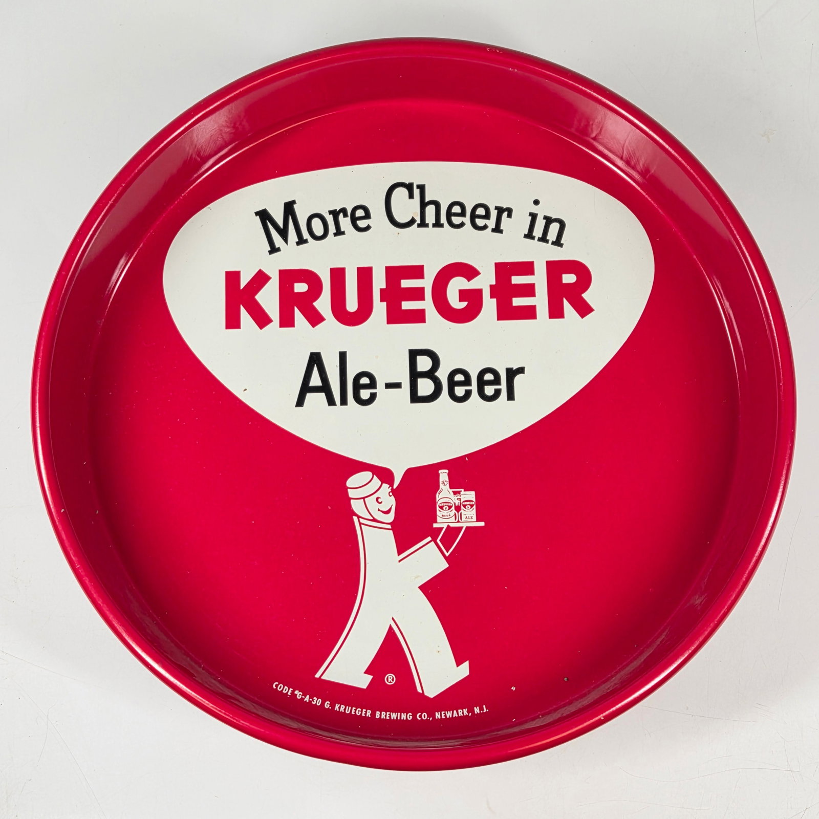 MORE CHEER IN KRUGER ALE - BEER TRAY: REMAINS IN VERY GOOD CONDITION.