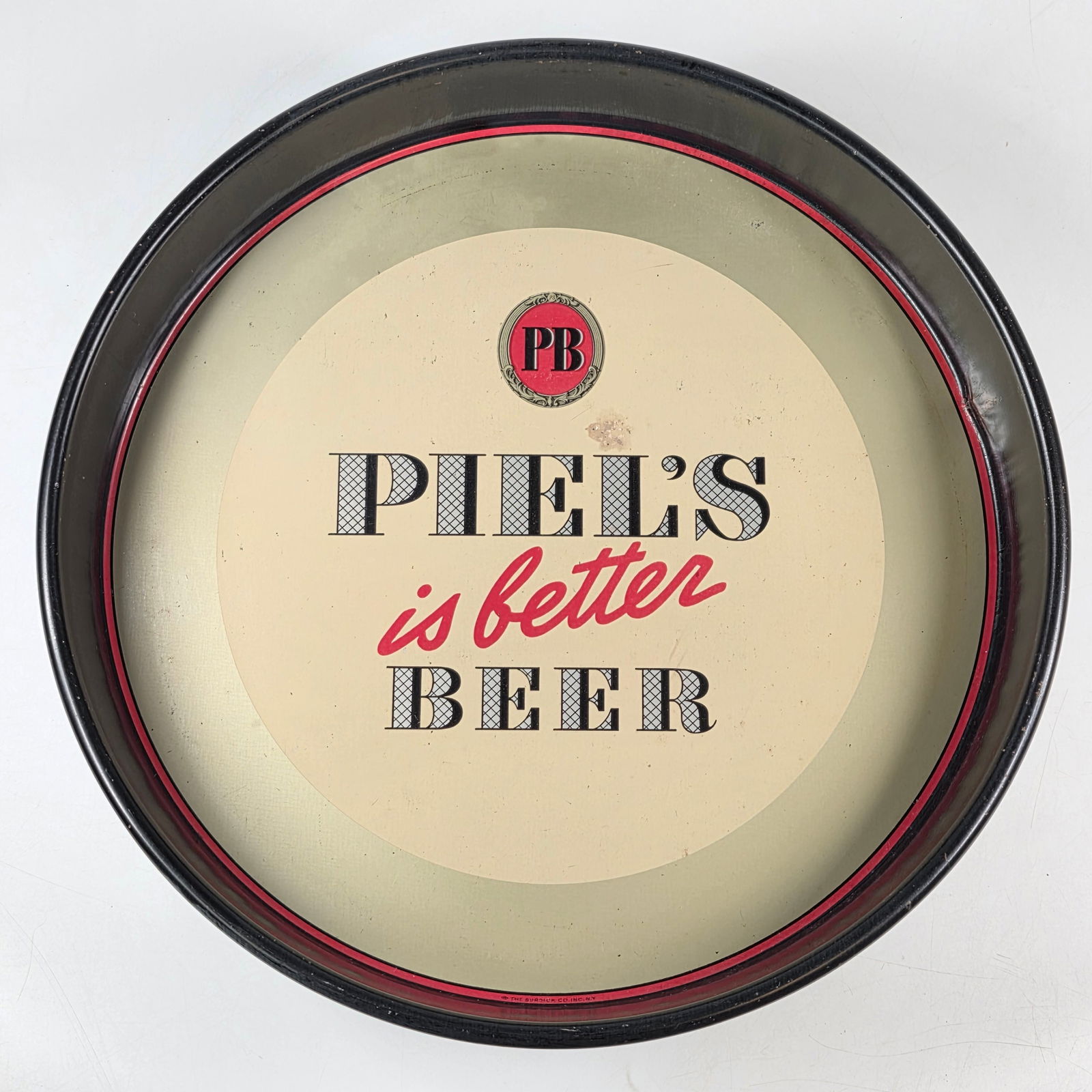 VINTAGE PIEL'S IS BETTER ADVERTISING BEER TRAY: REMAINS IN GOOD CONDITION, SHOWING SOME TYPICAL WEAR.