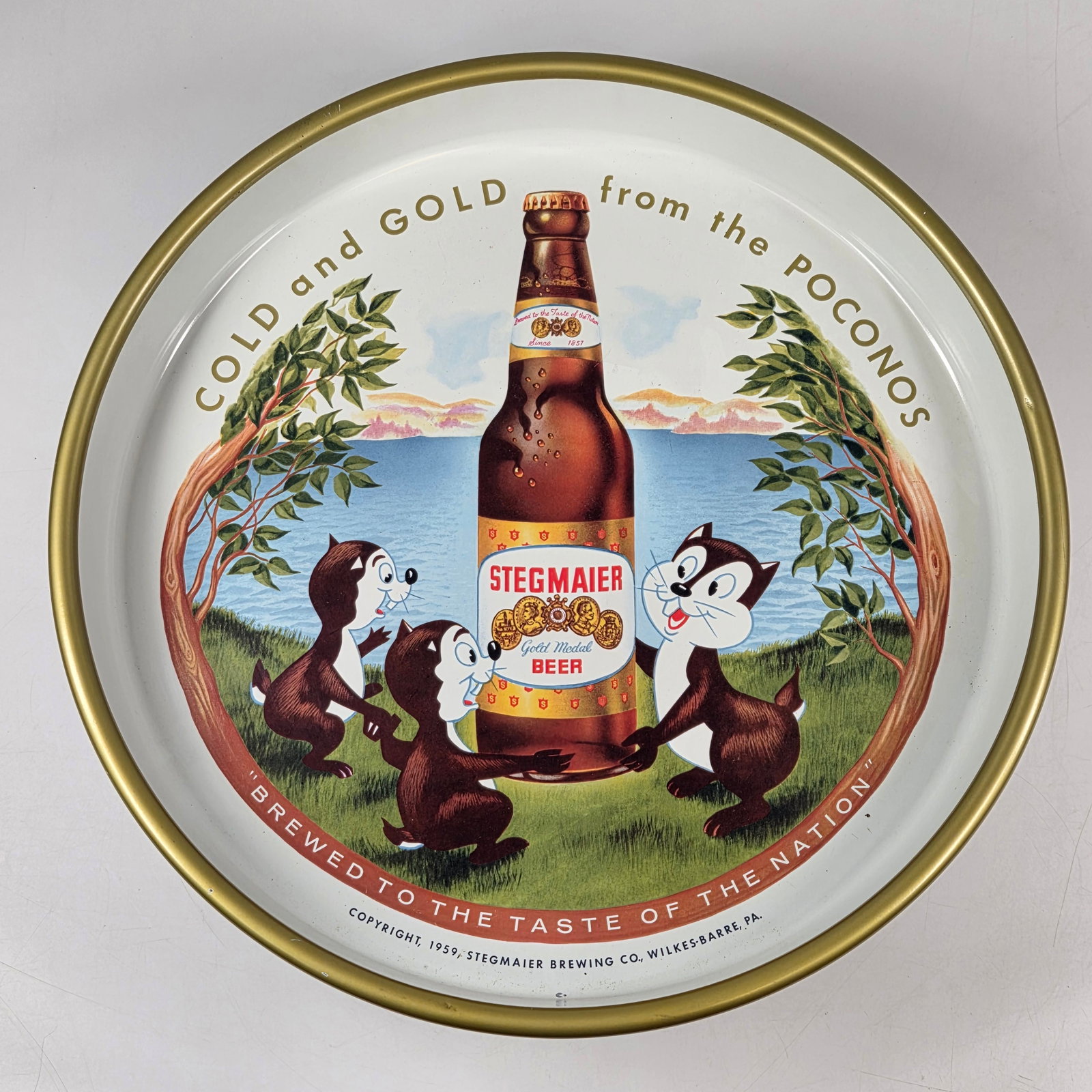 1959 STEGMAIER BEER ADVERTISING TRAY (1 of 5)